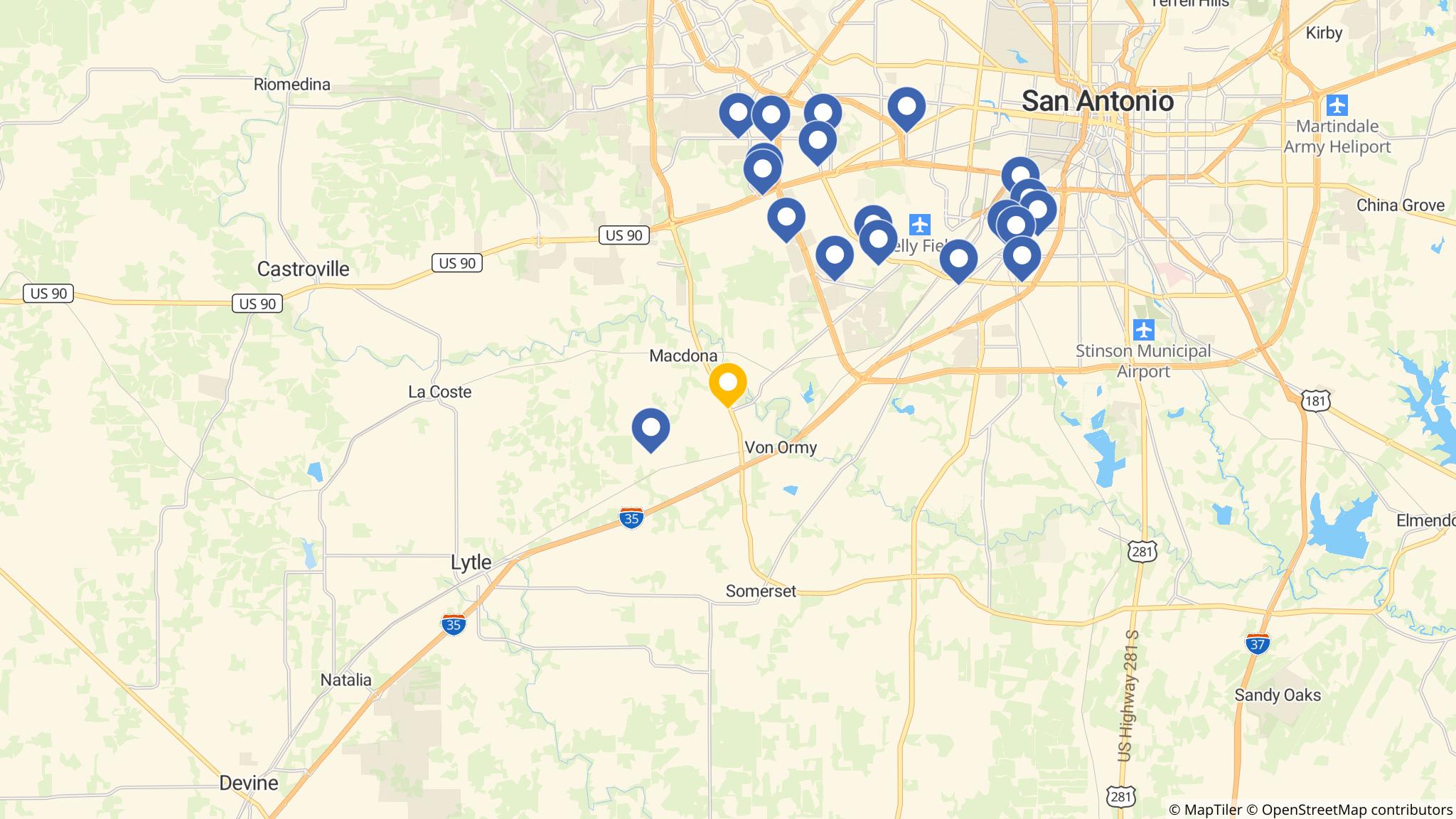 Street map of the ATM area
