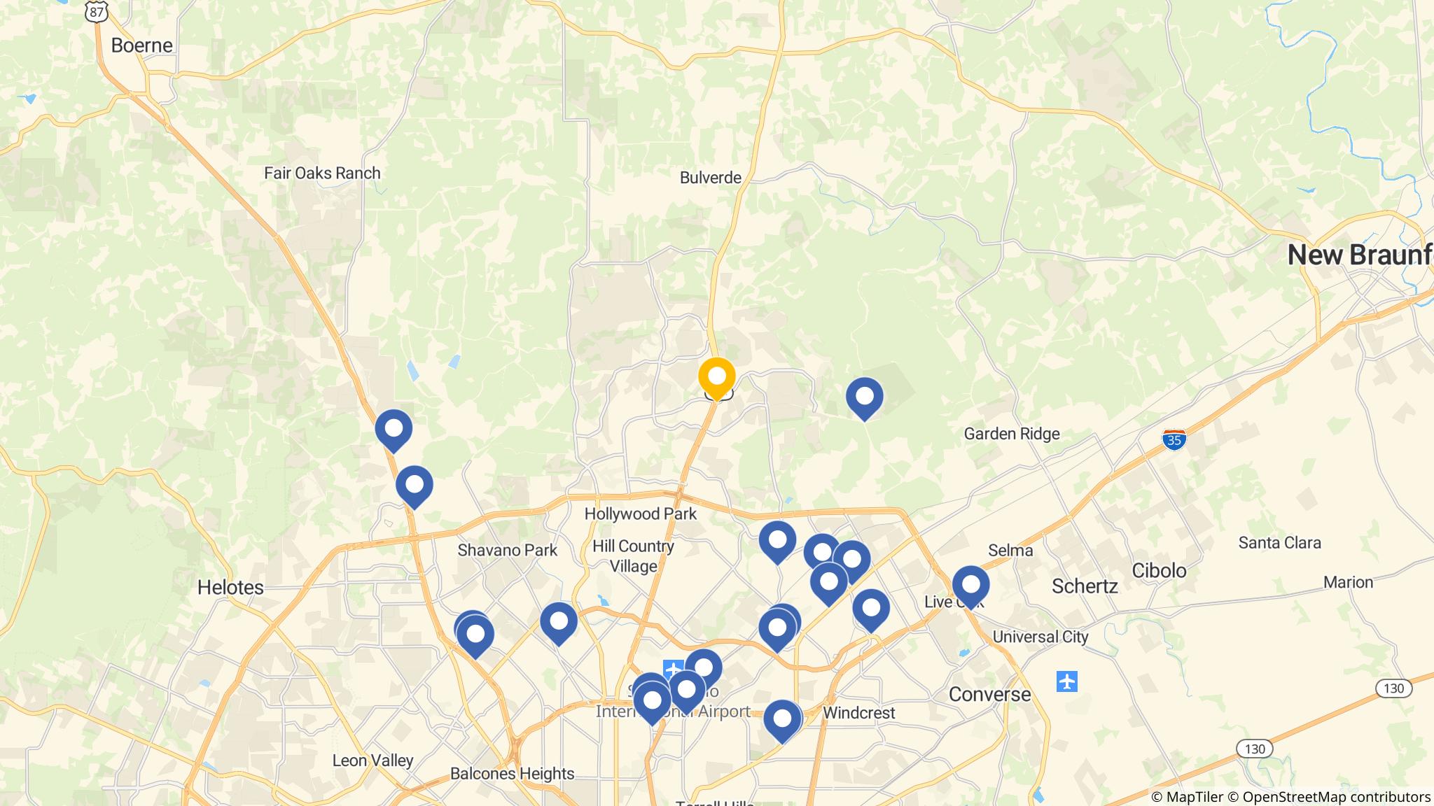 Street map of the ATM area