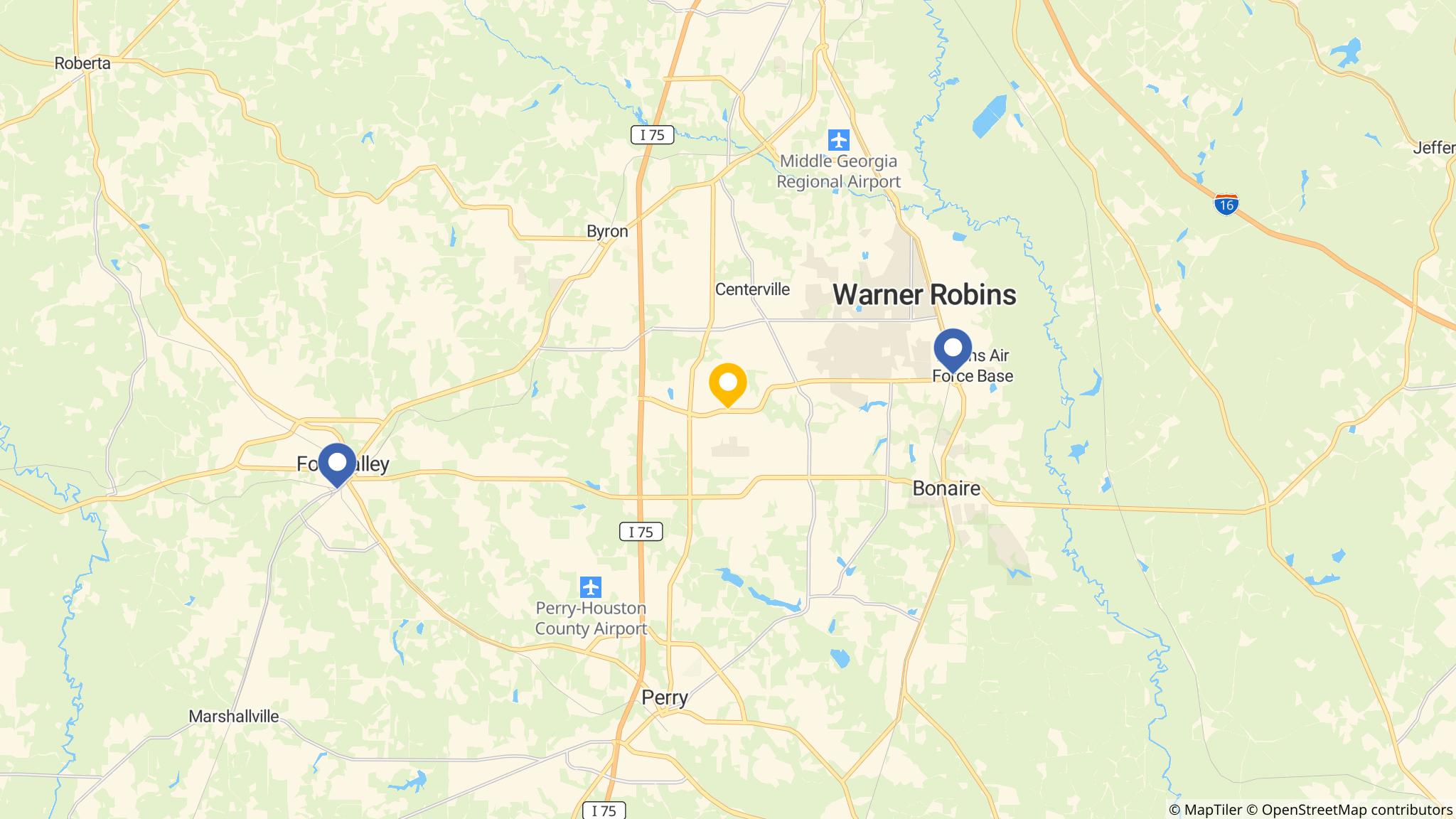 Street map of the ATM area