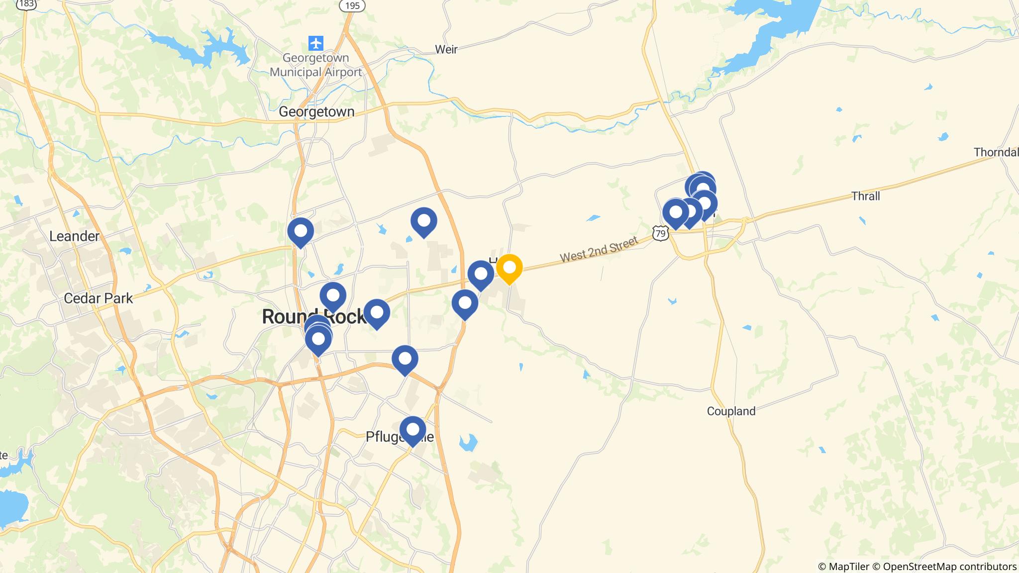 Street map of the ATM area