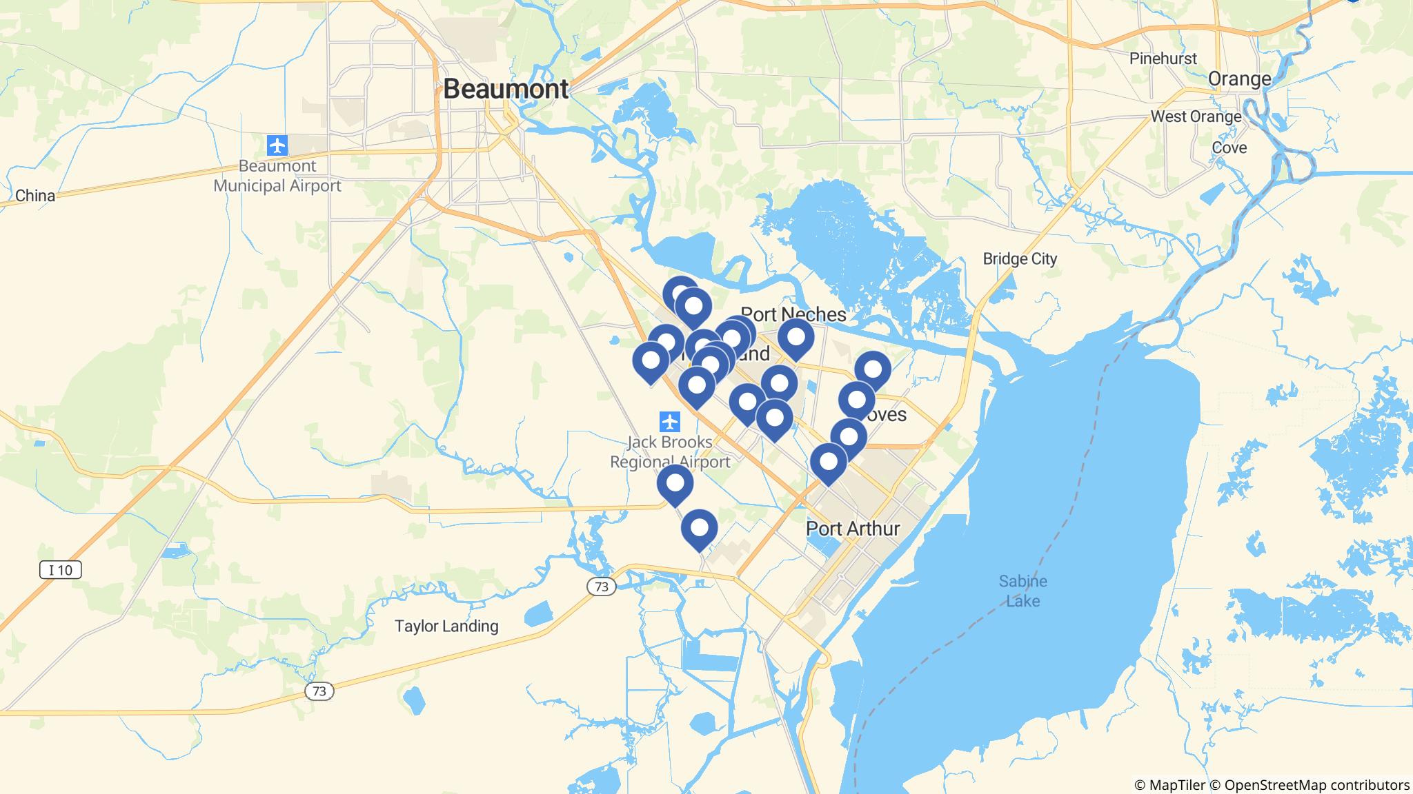 Street map of the ATM area