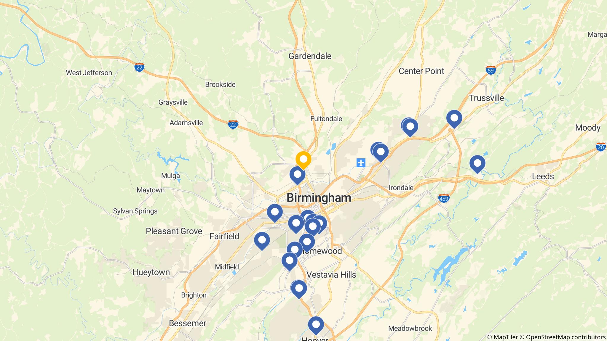 Street map of the ATM area