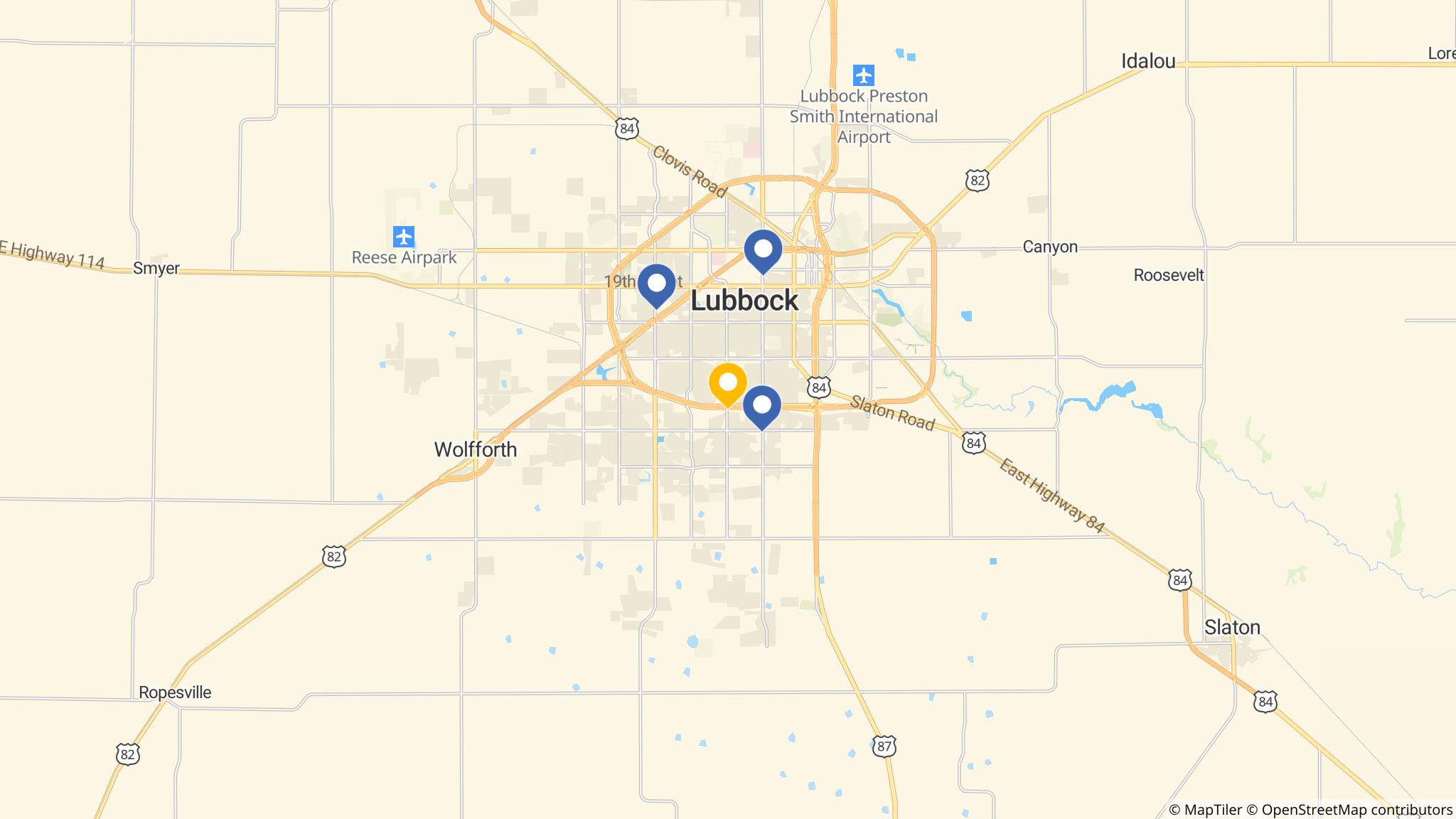 Street map of the ATM area