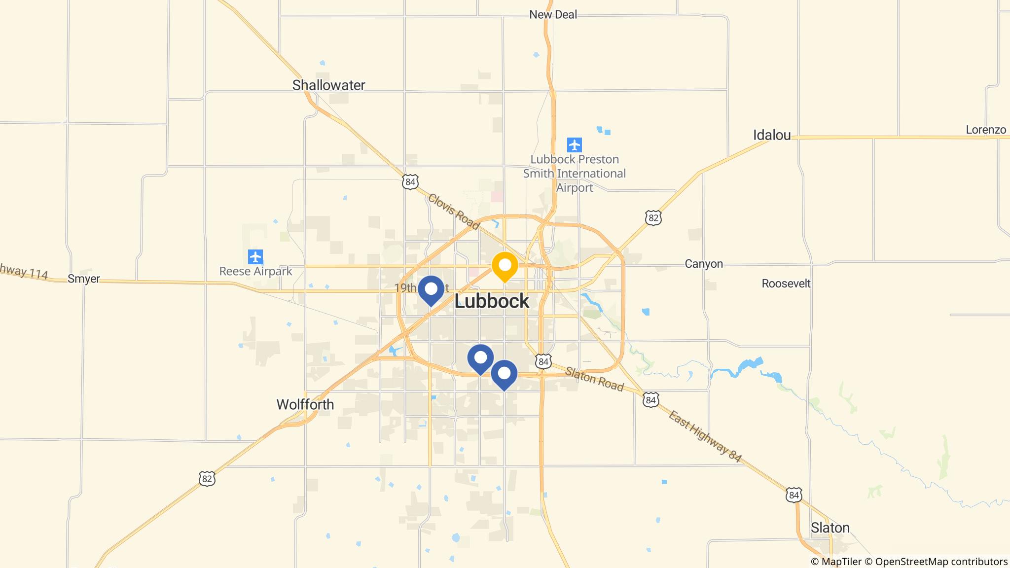 Street map of the ATM area