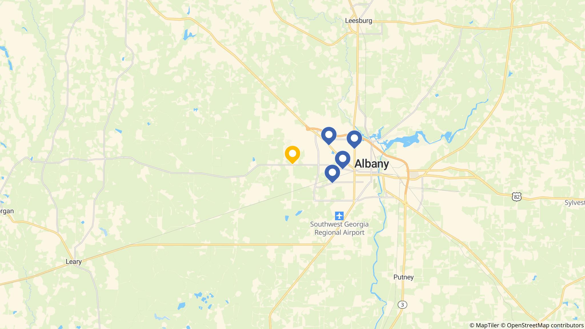 Street map of the ATM area