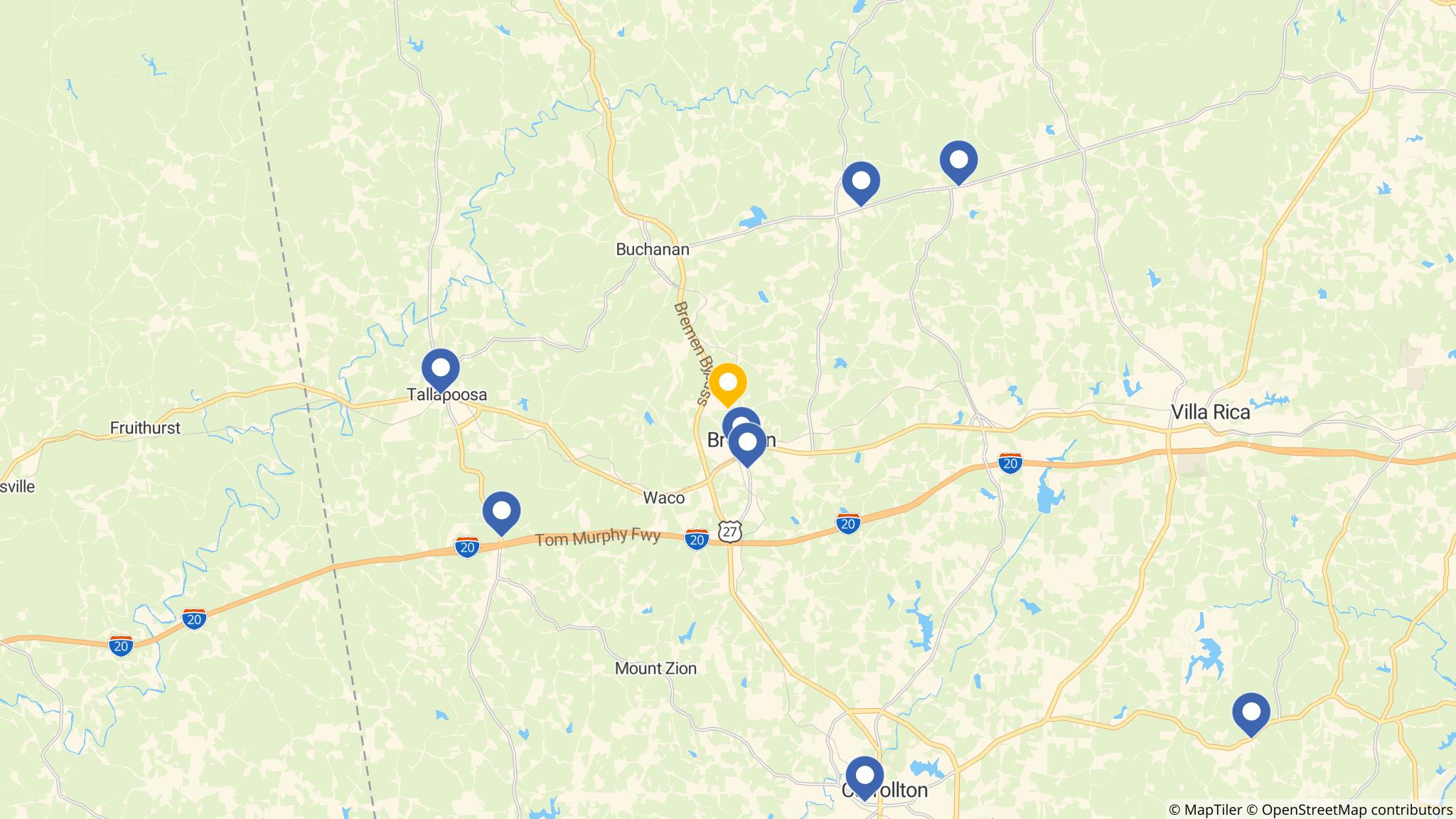 Street map of the ATM area