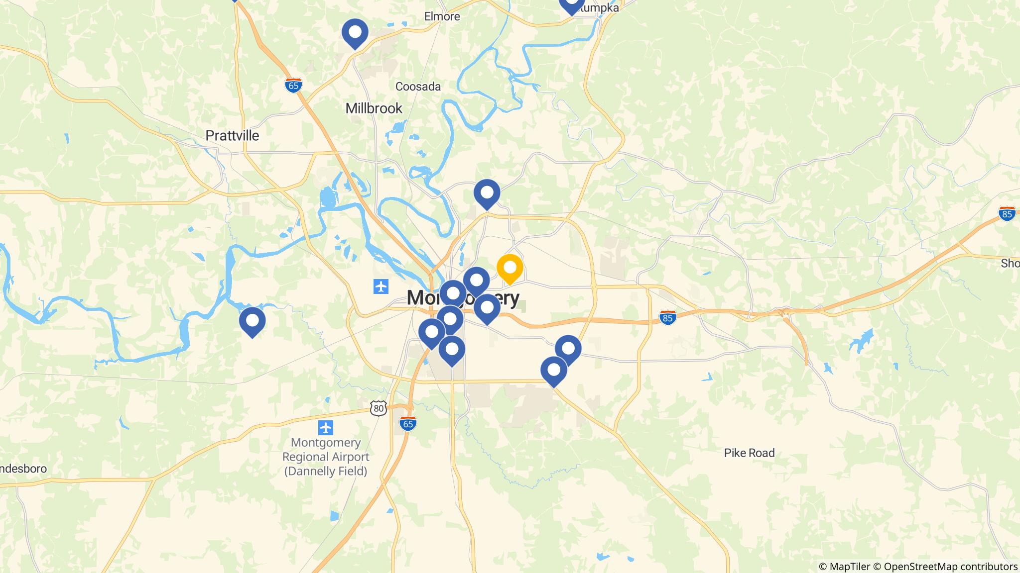 Street map of the ATM area