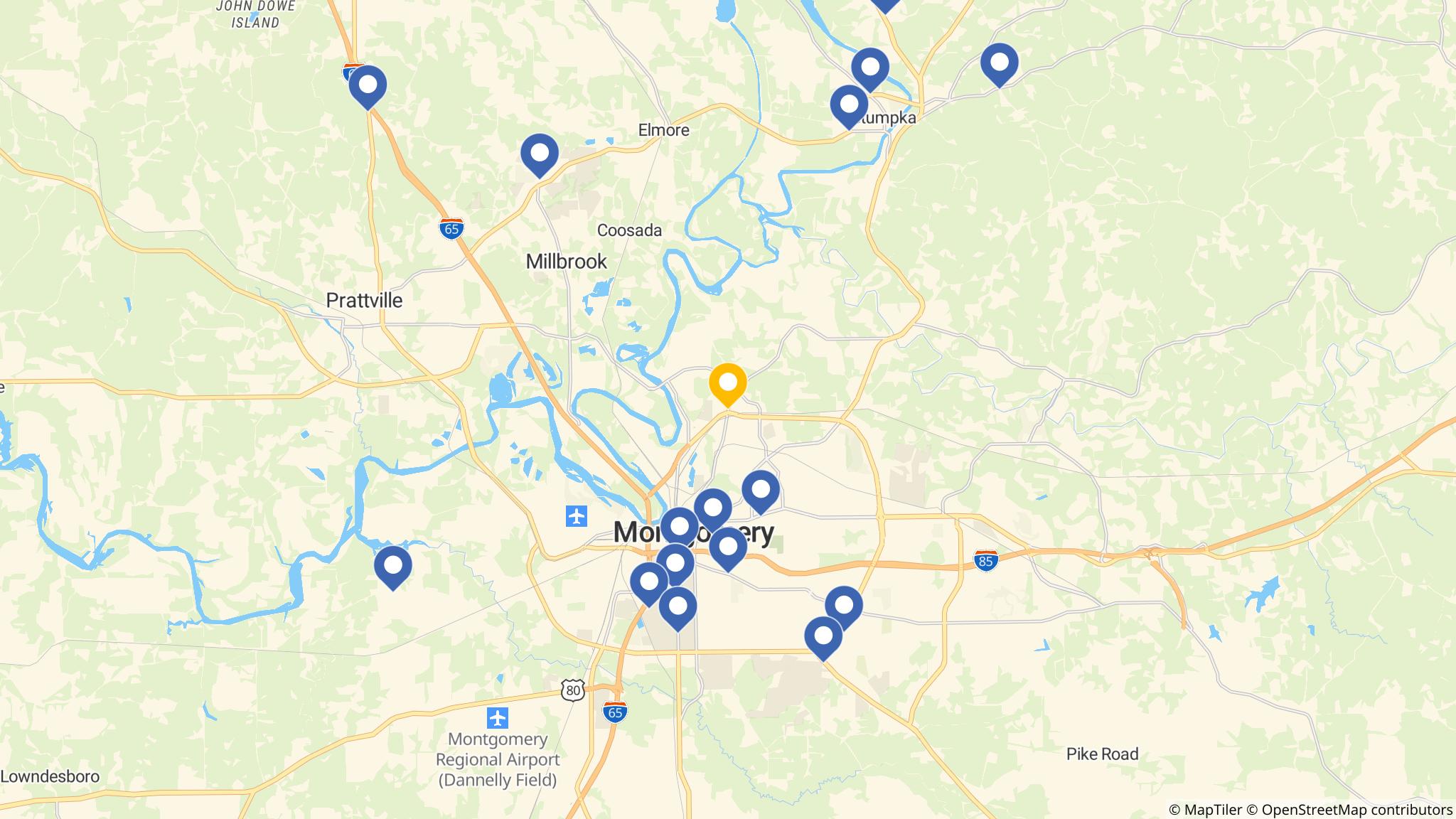 Street map of the ATM area