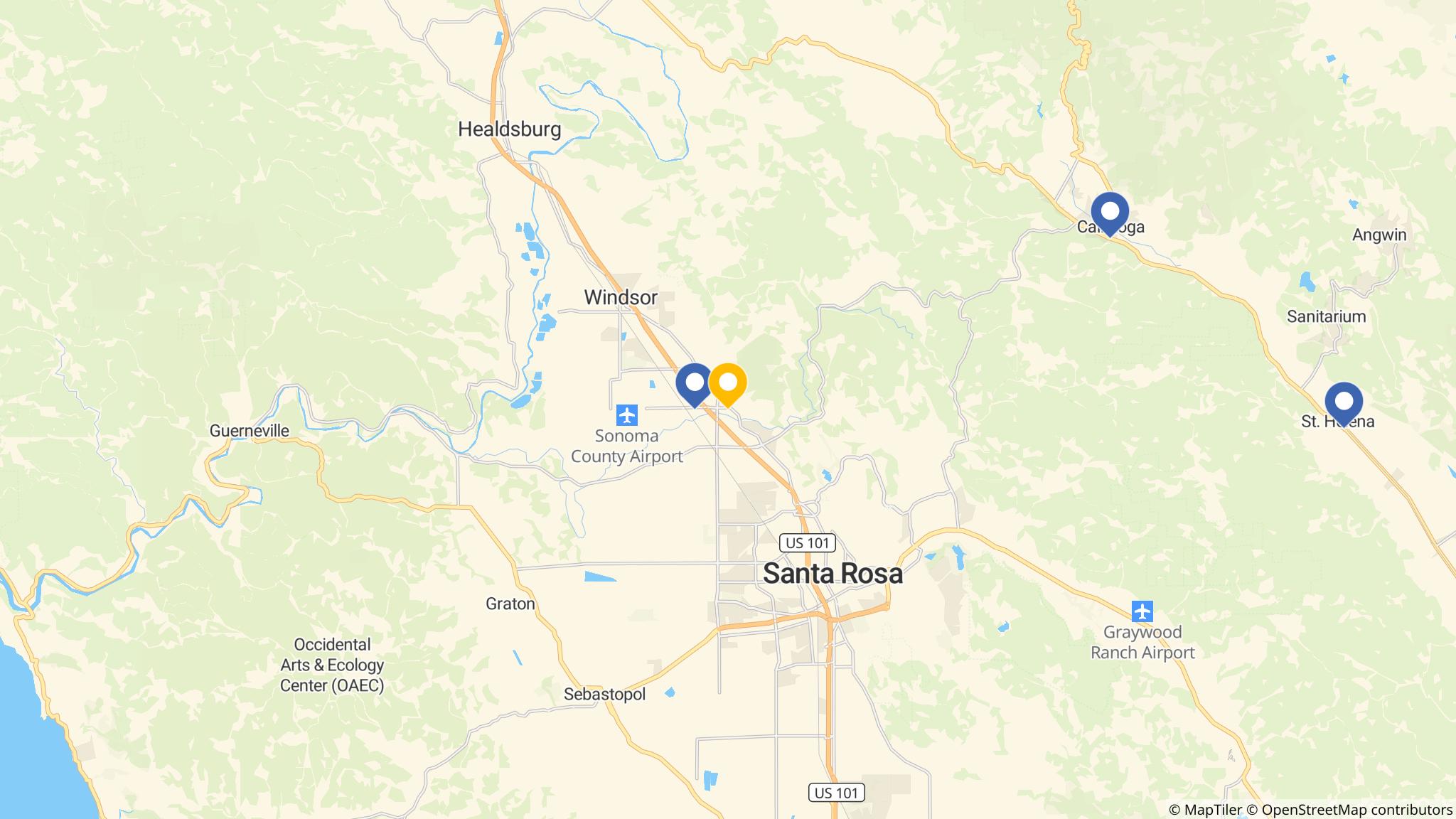 Street map of the ATM area