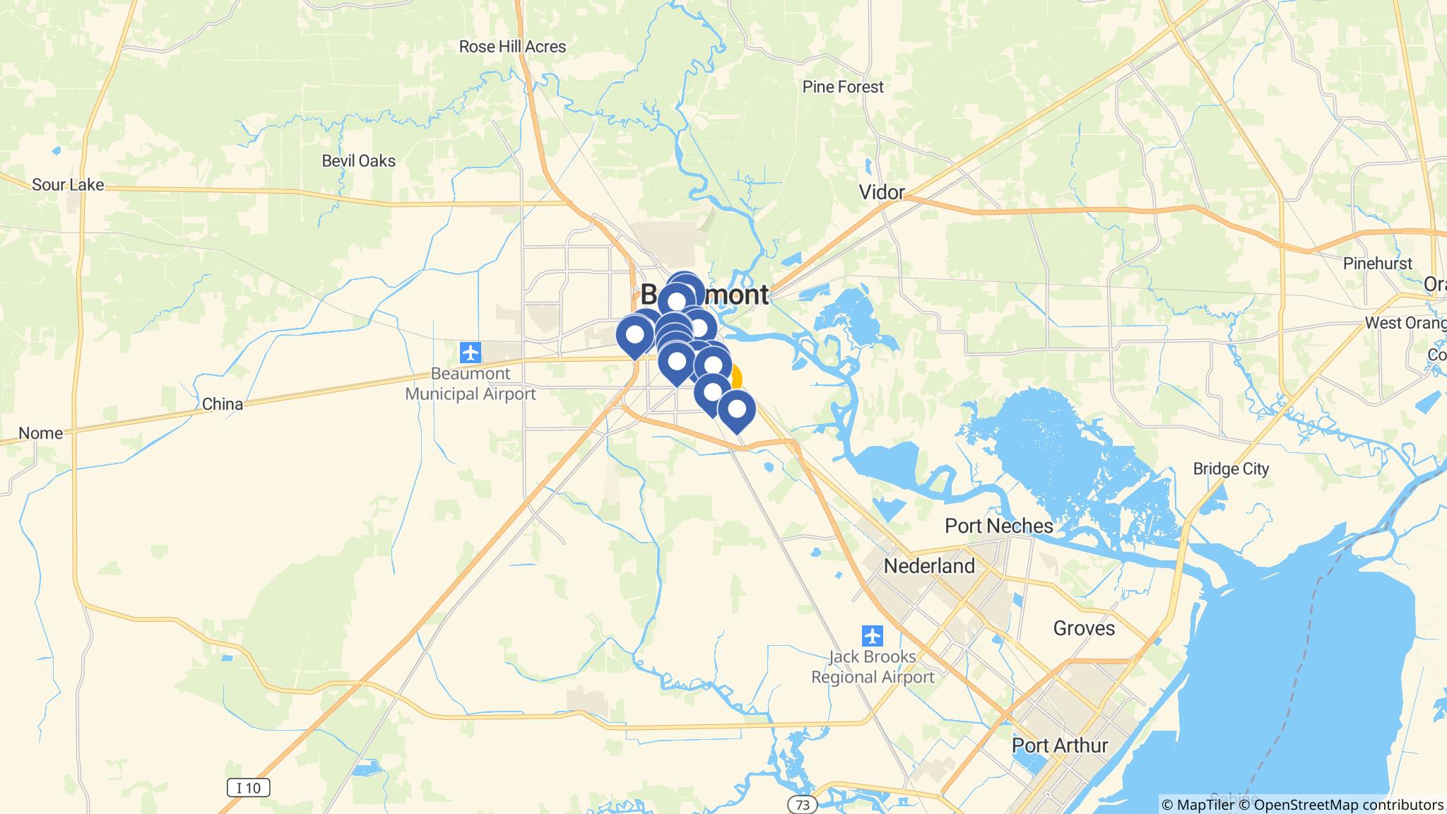 Street map of the ATM area