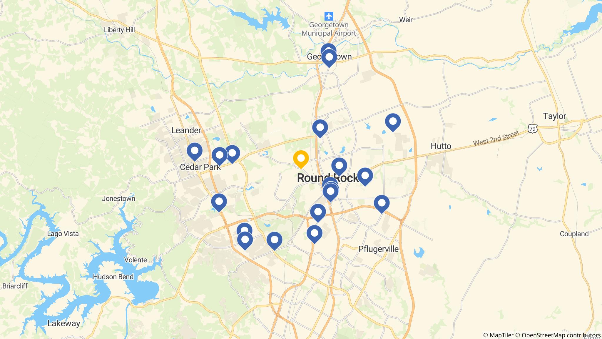 Street map of the ATM area