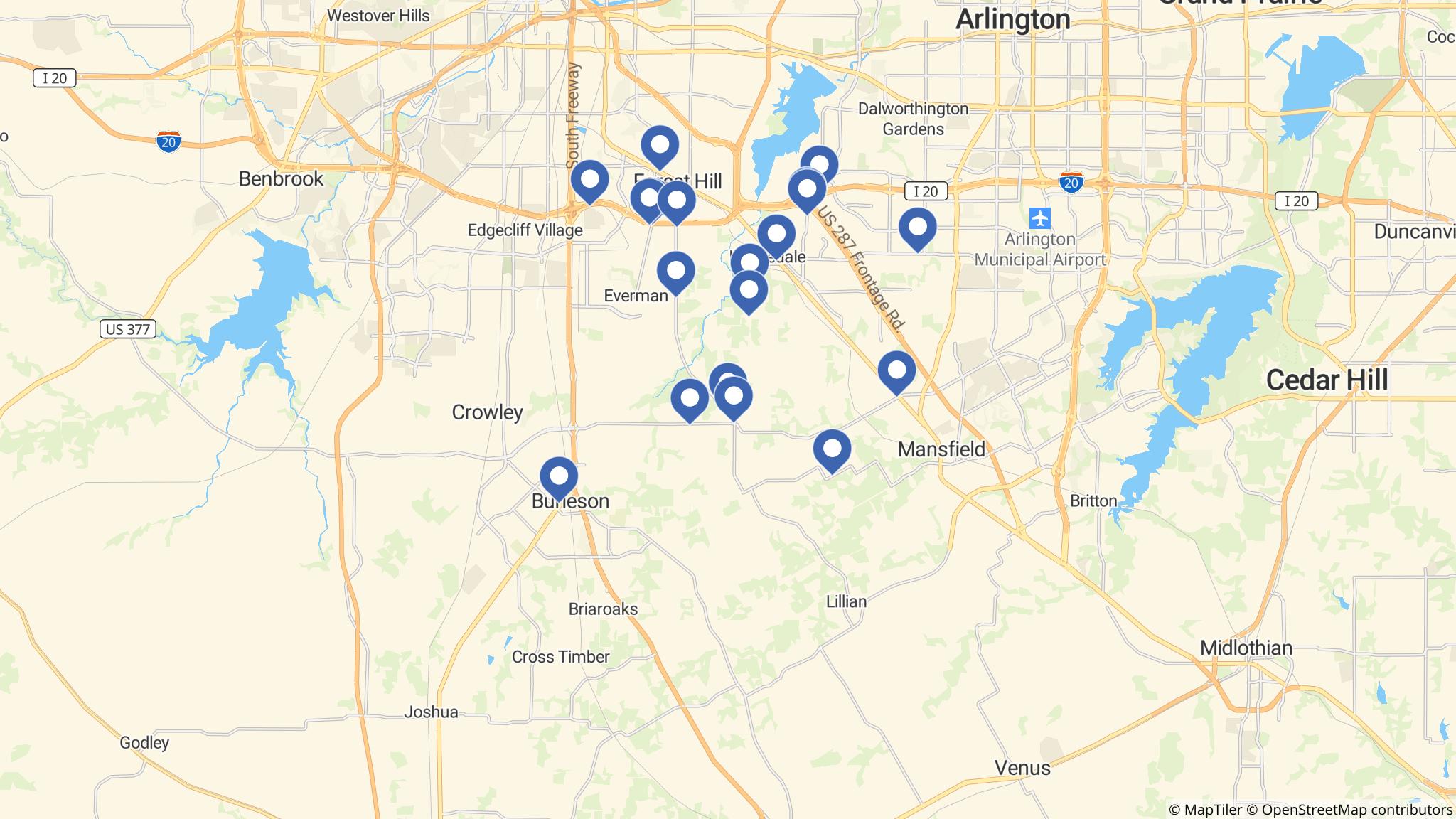 Street map of the ATM area