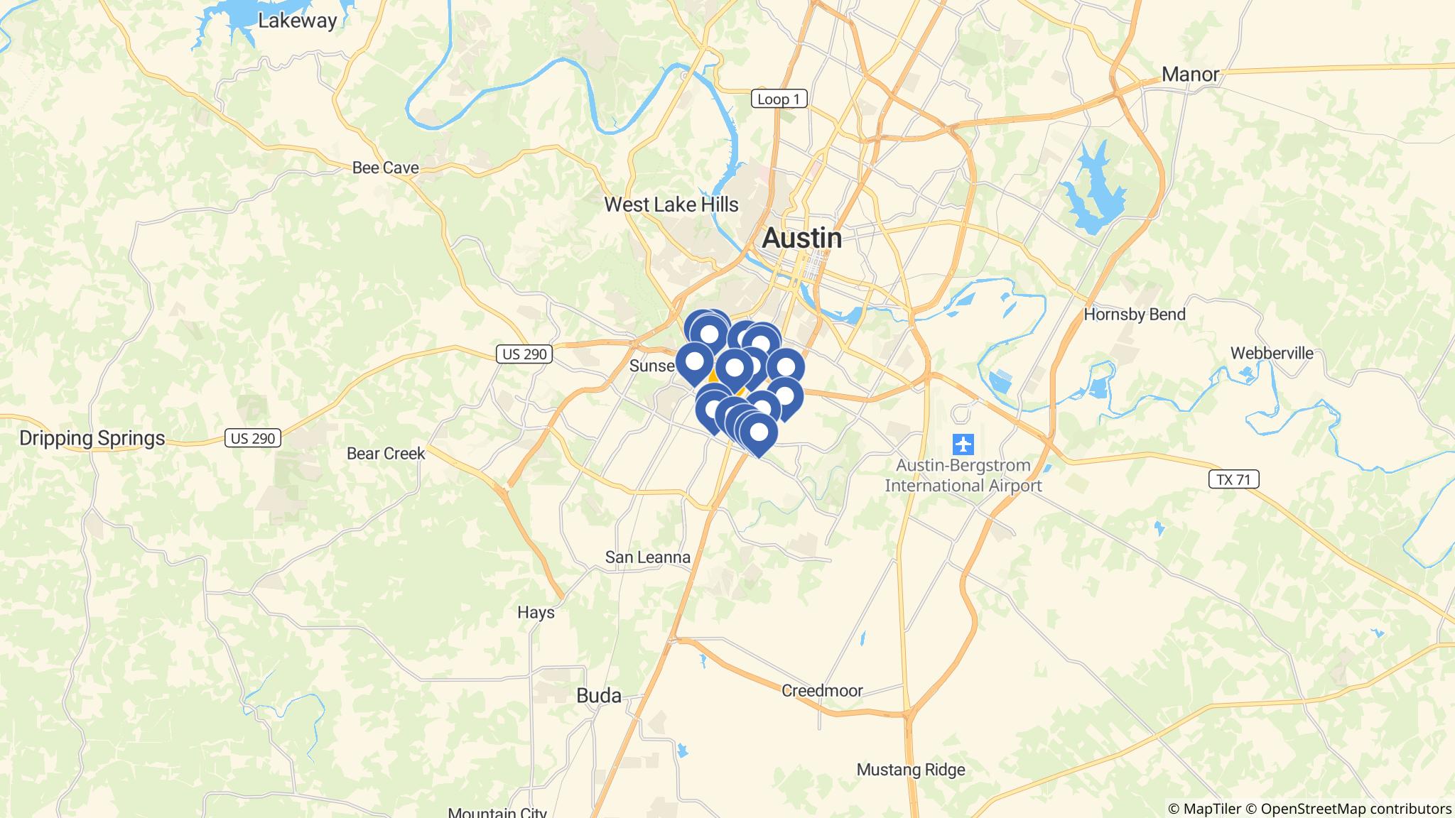 Street map of the ATM area