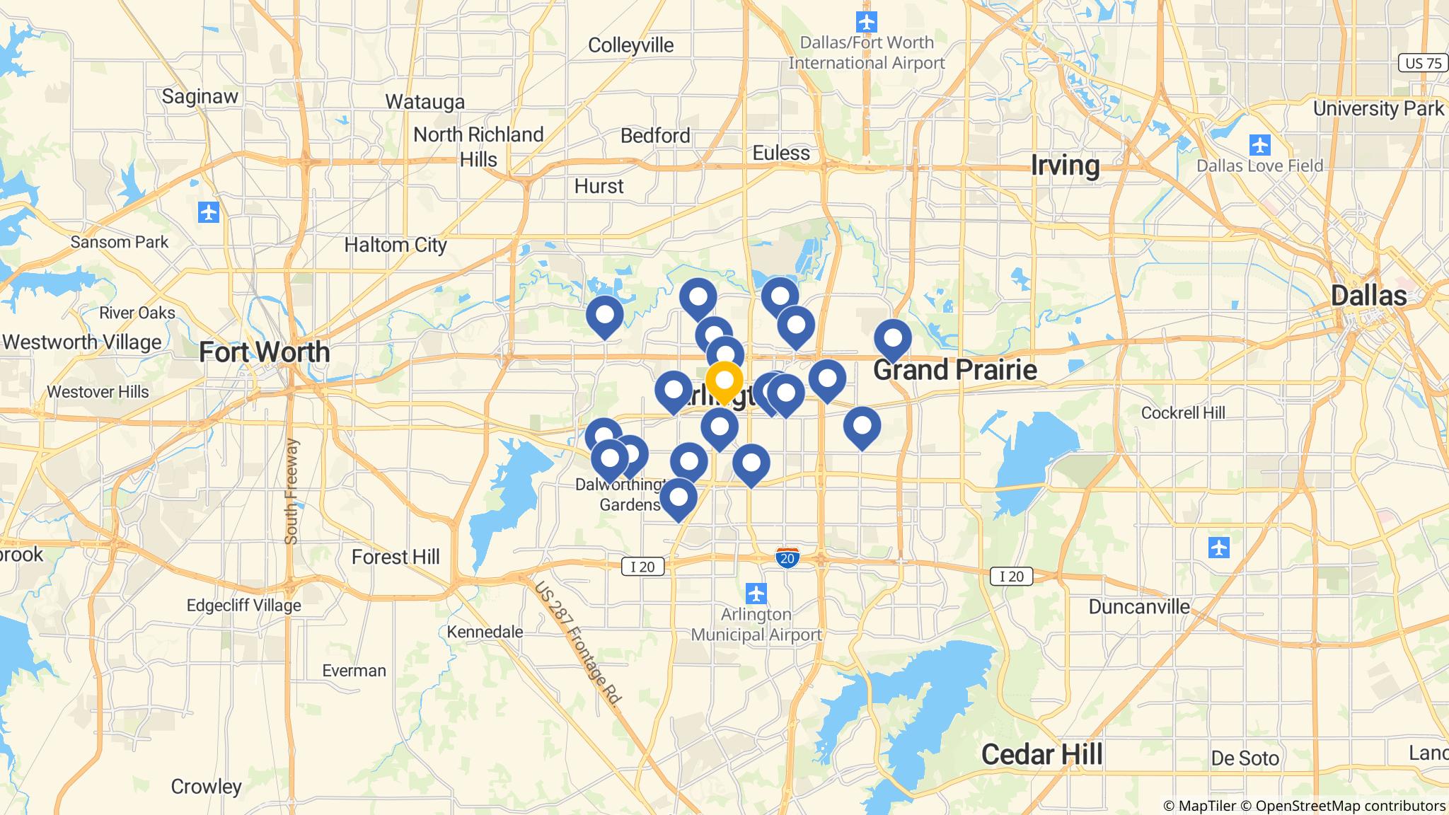 Street map of the ATM area