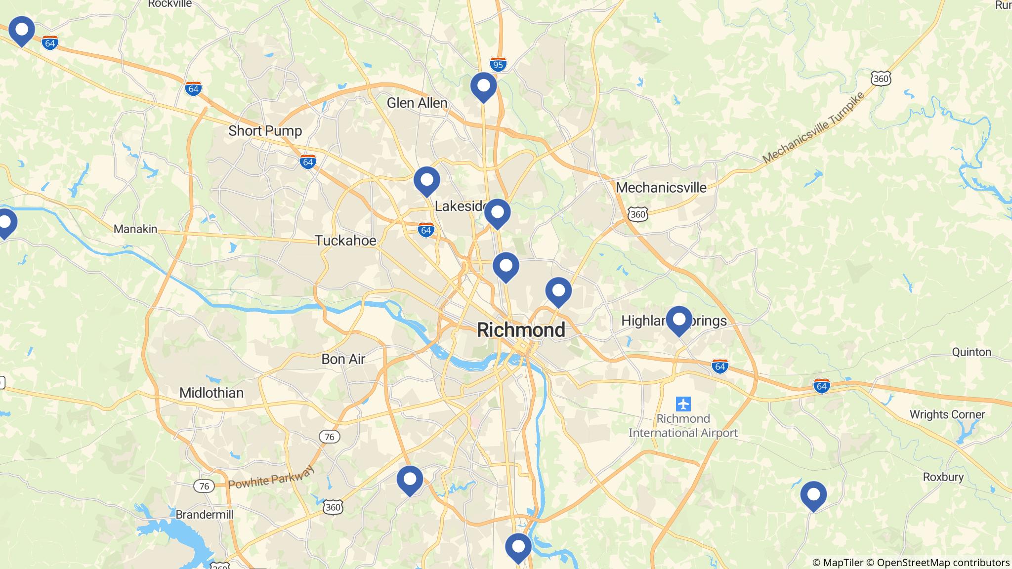 Street map of the ATM area