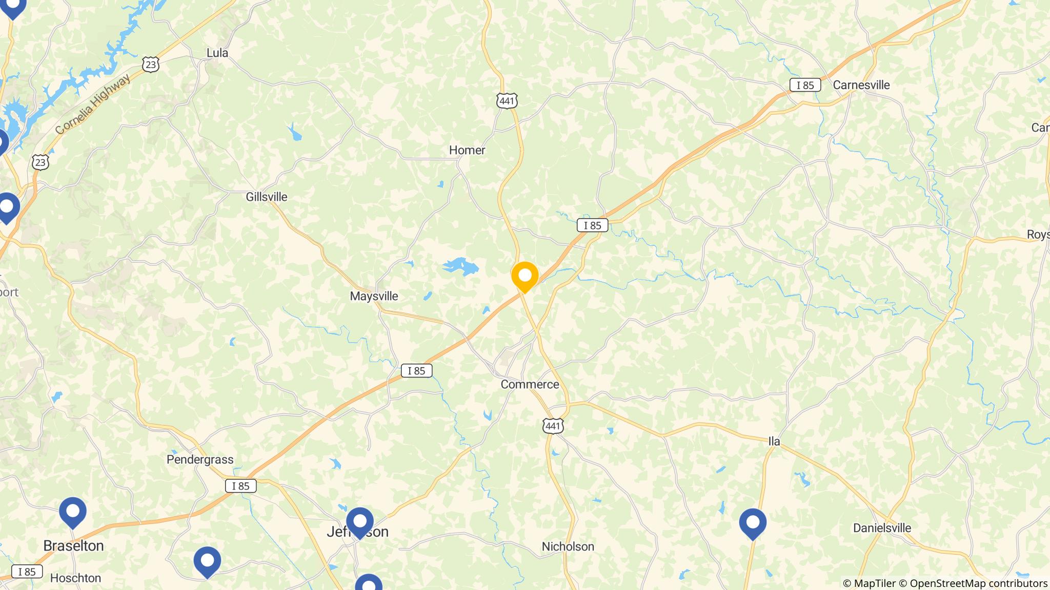 Street map of the ATM area