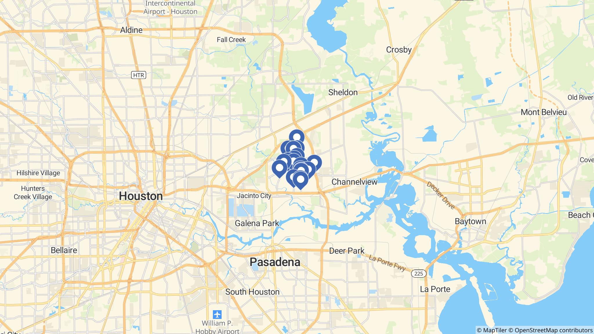 Street map of the ATM area