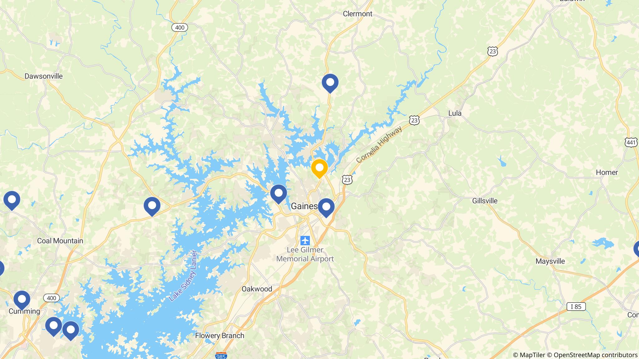 Street map of the ATM area