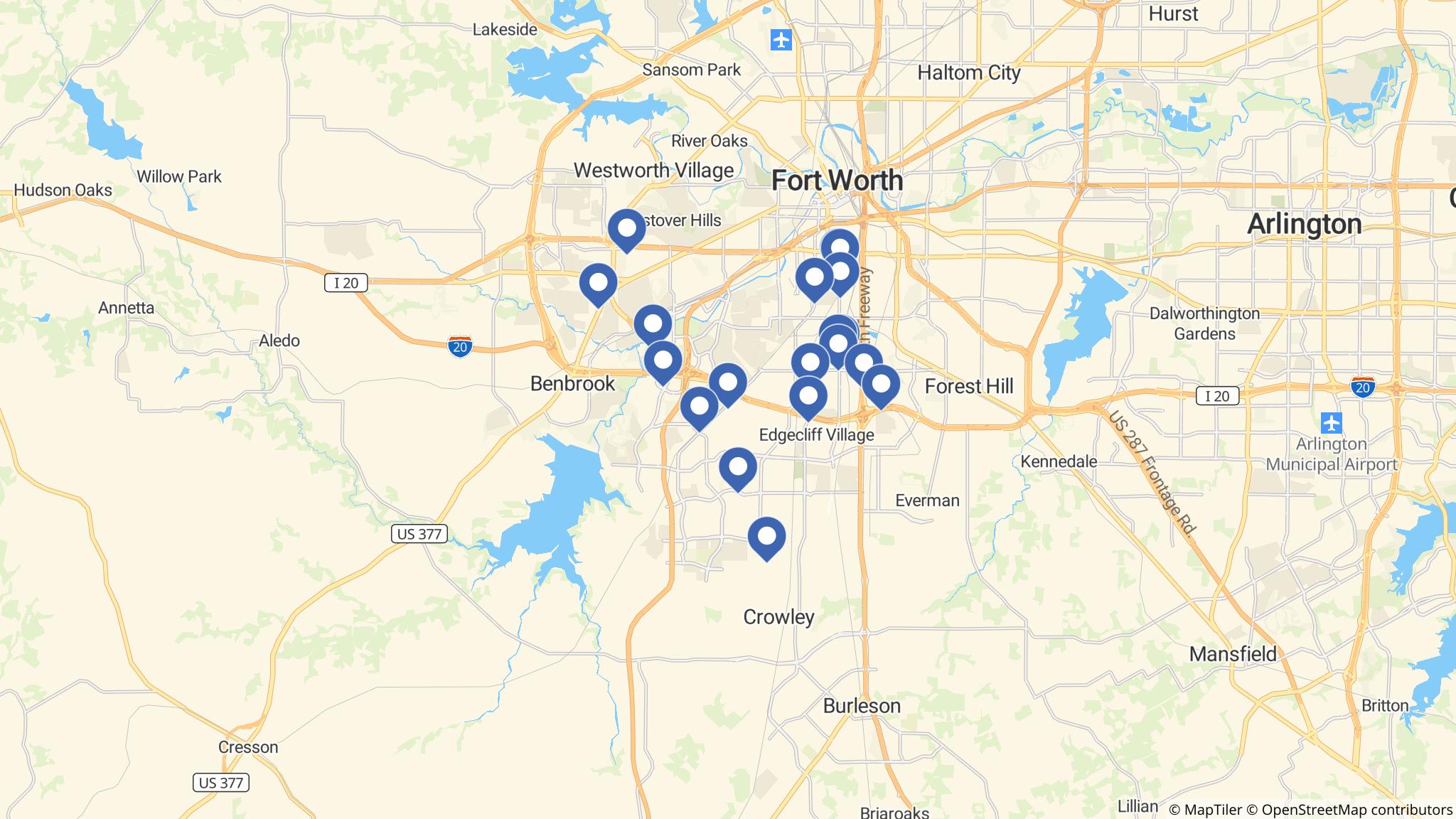 Street map of the ATM area