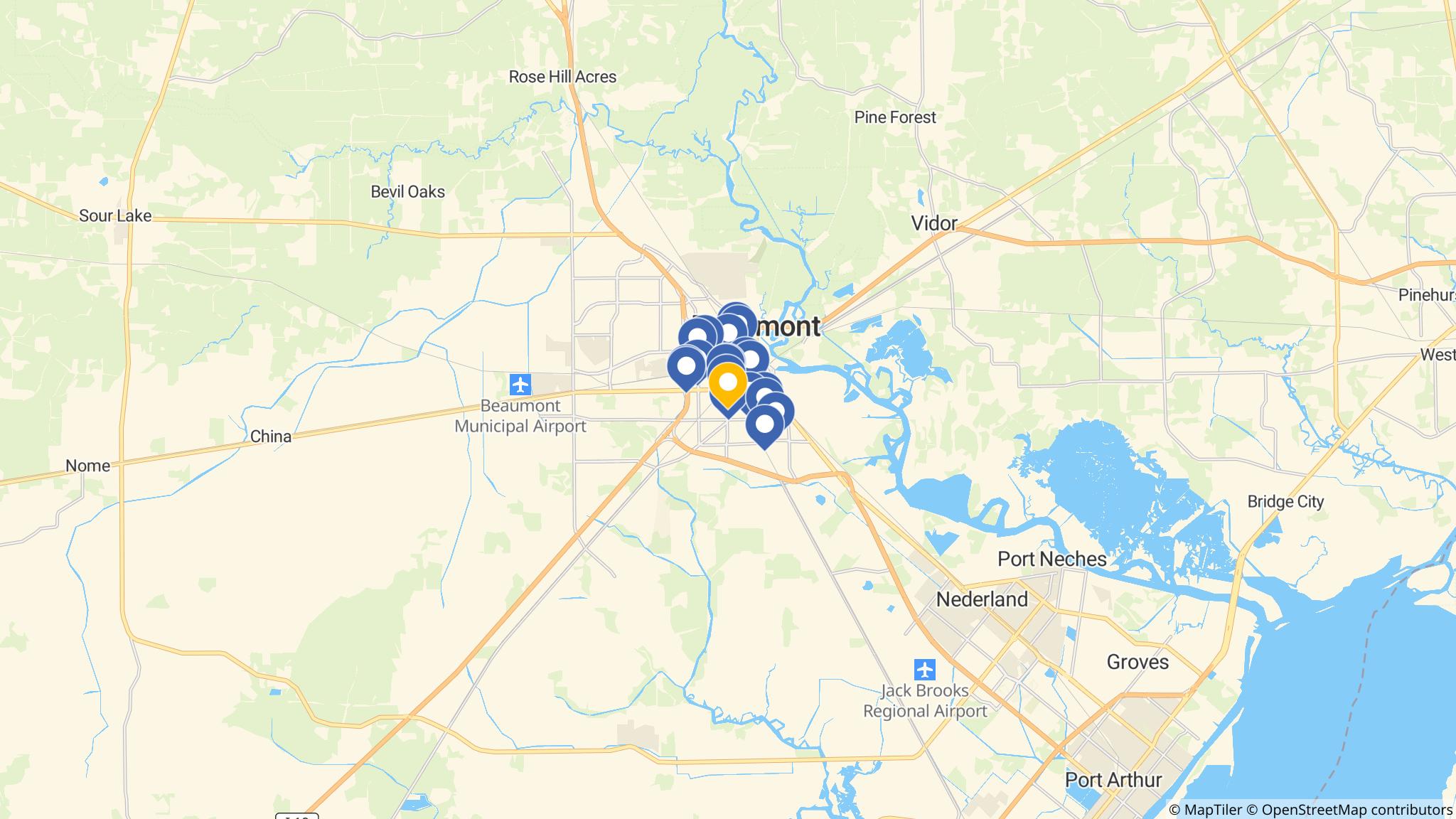 Street map of the ATM area