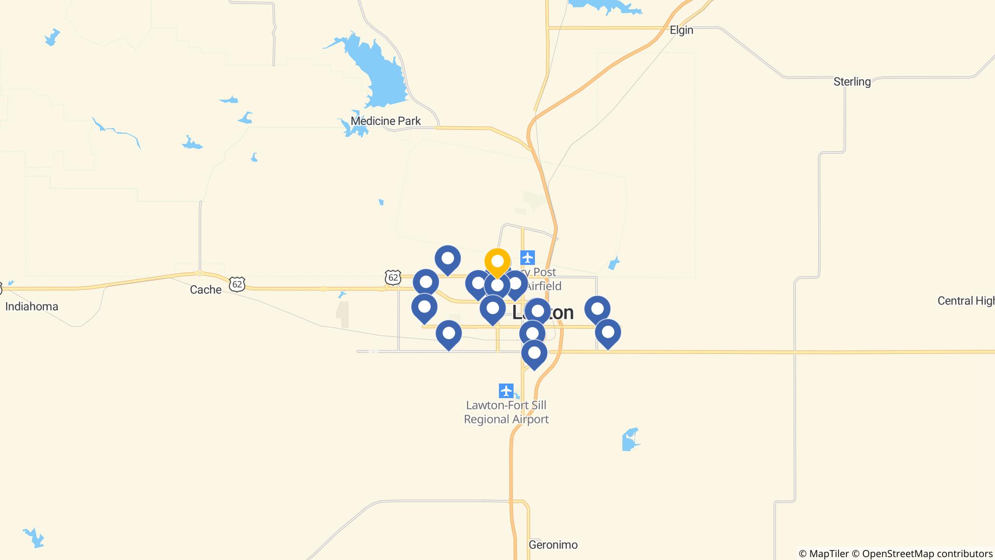 Street map of the ATM area