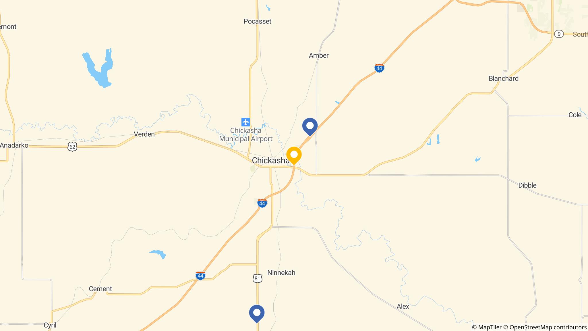 Street map of the ATM area