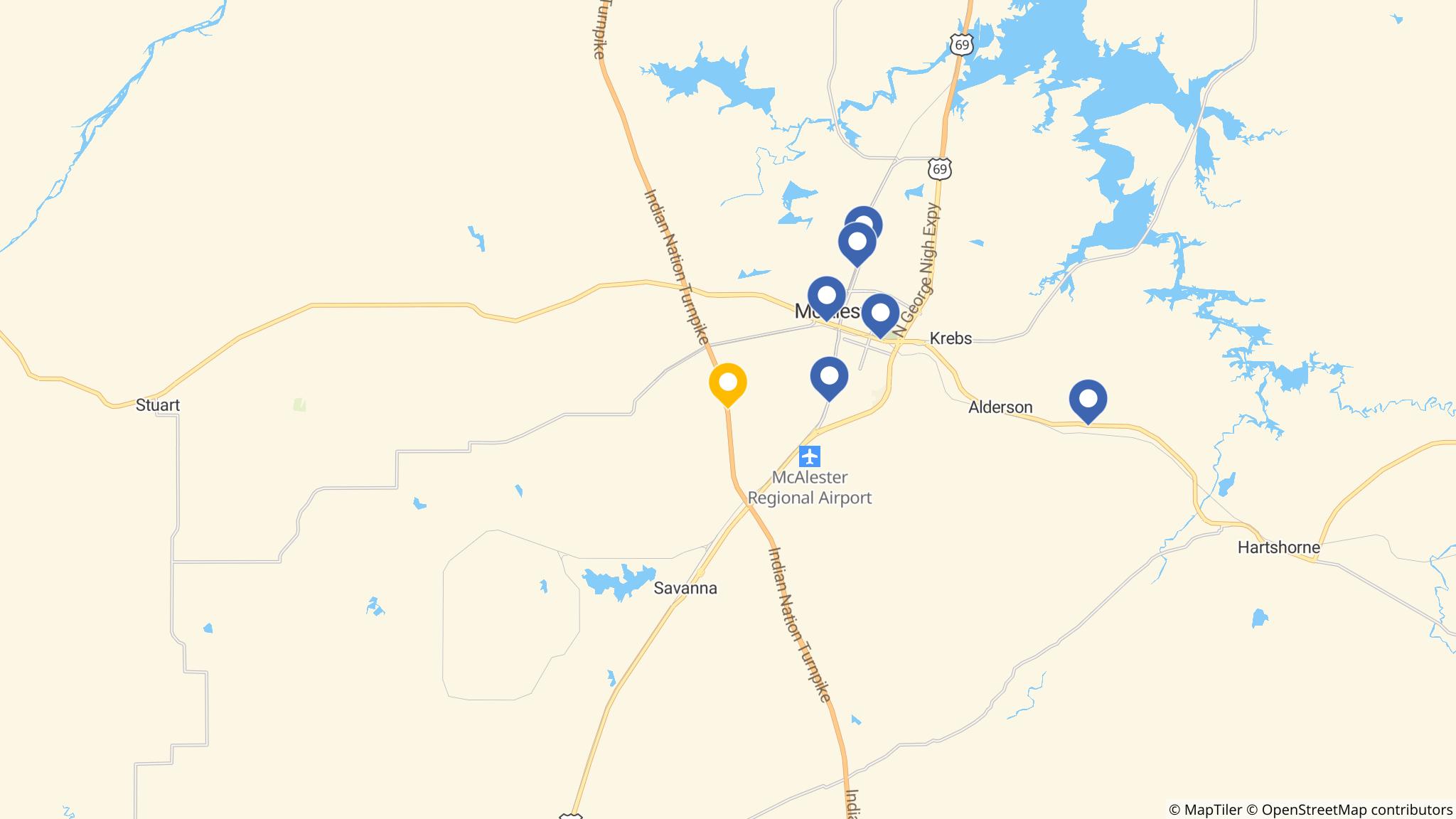 Street map of the ATM area