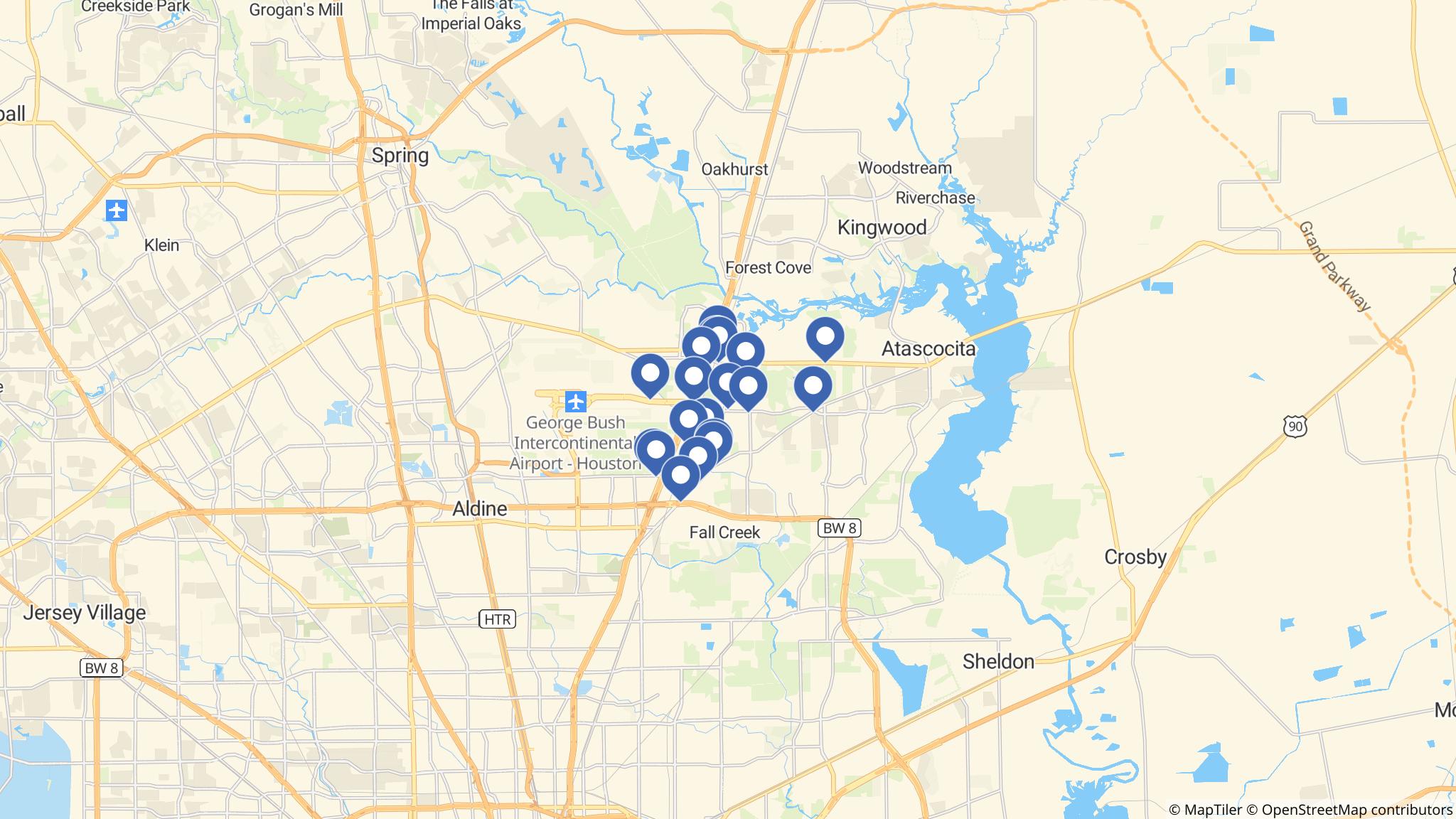 Street map of the ATM area