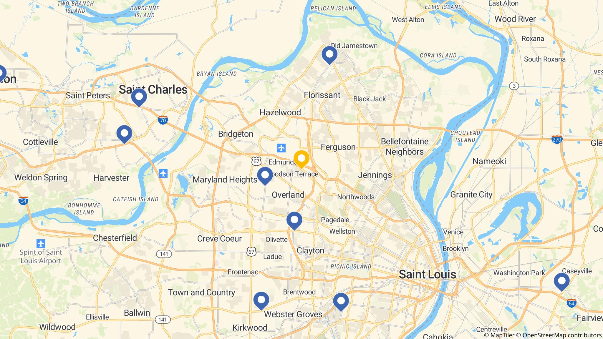 Street map of the ATM area