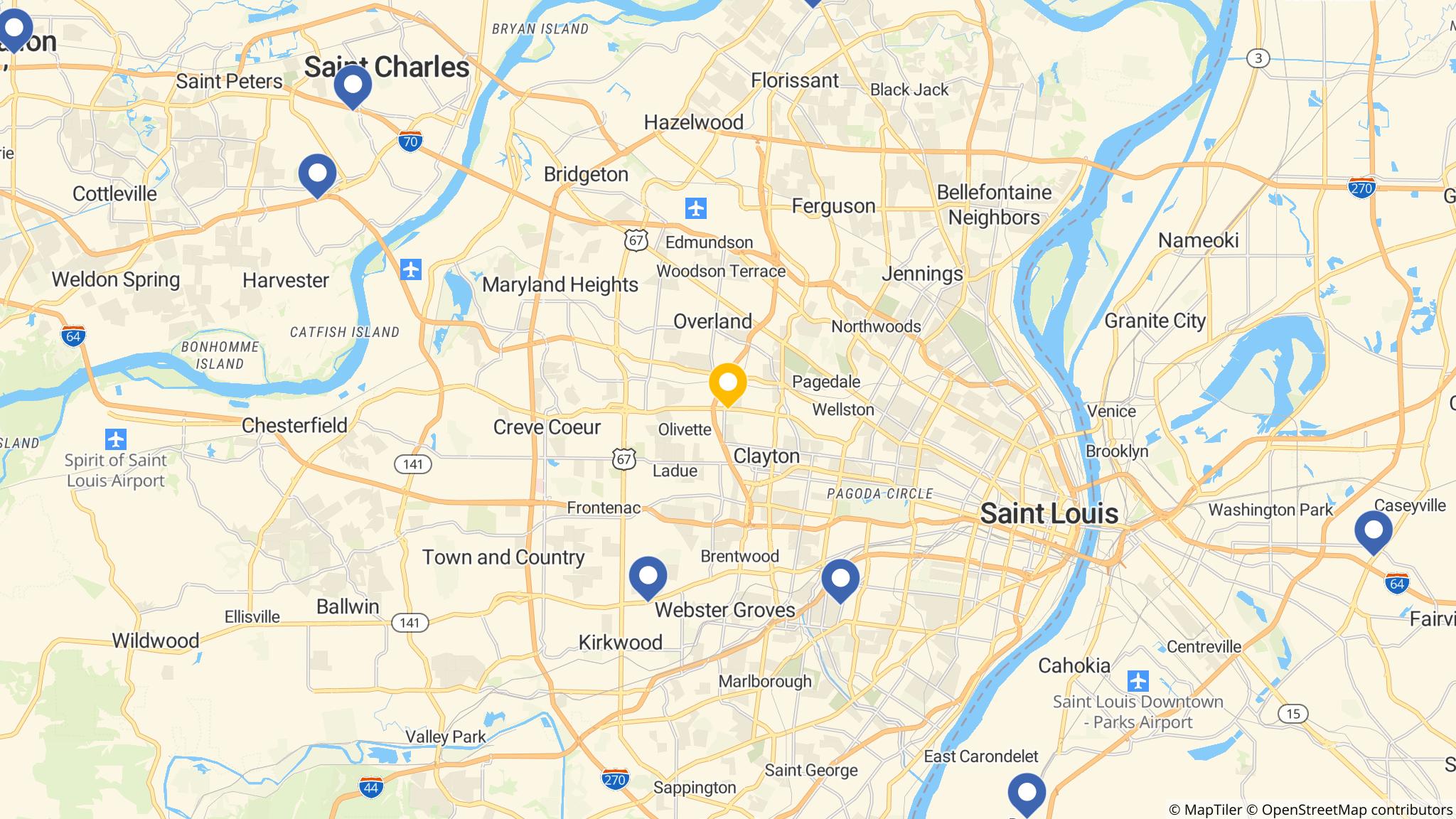 Street map of the ATM area