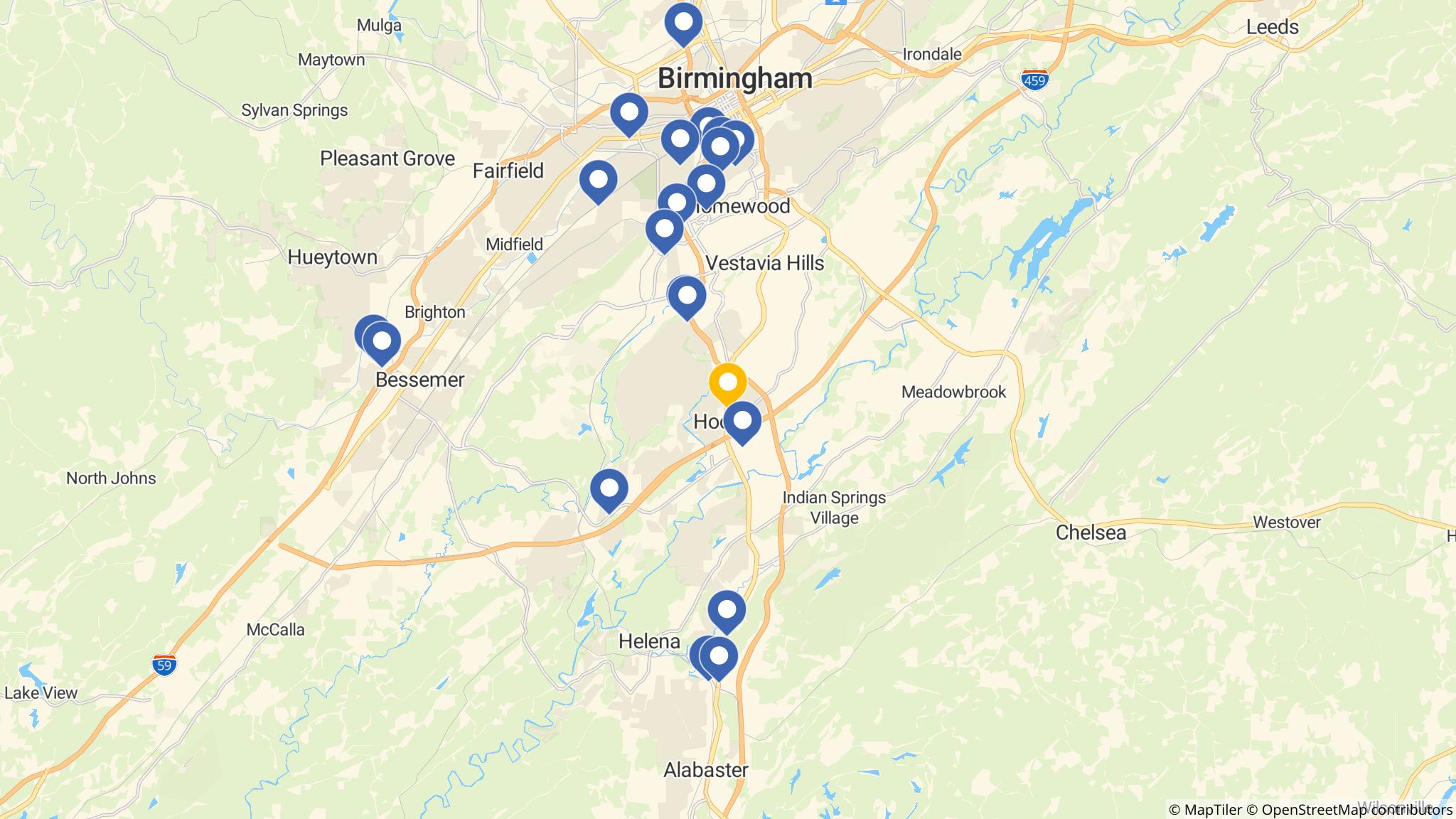 Street map of the ATM area