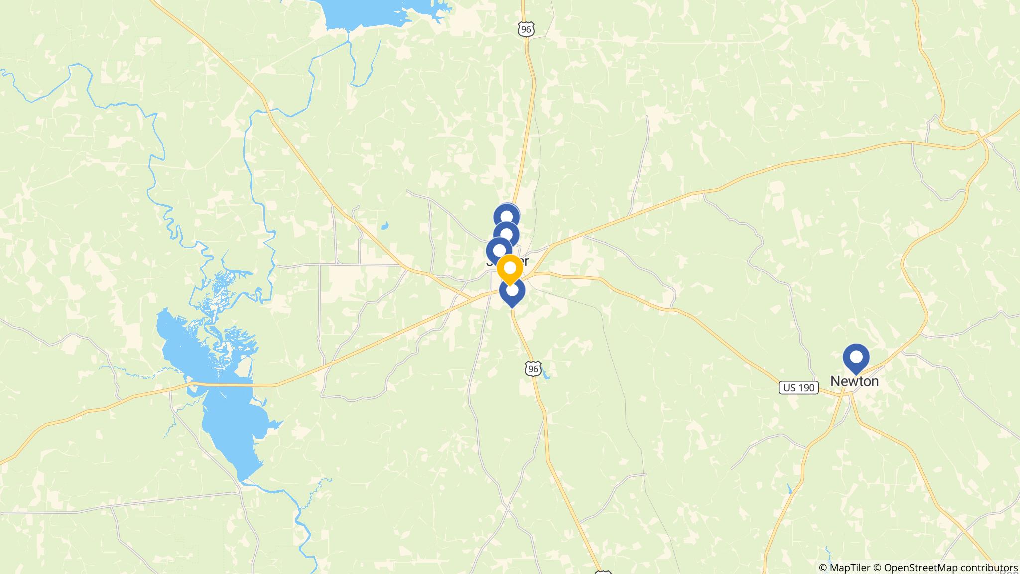 Street map of the ATM area