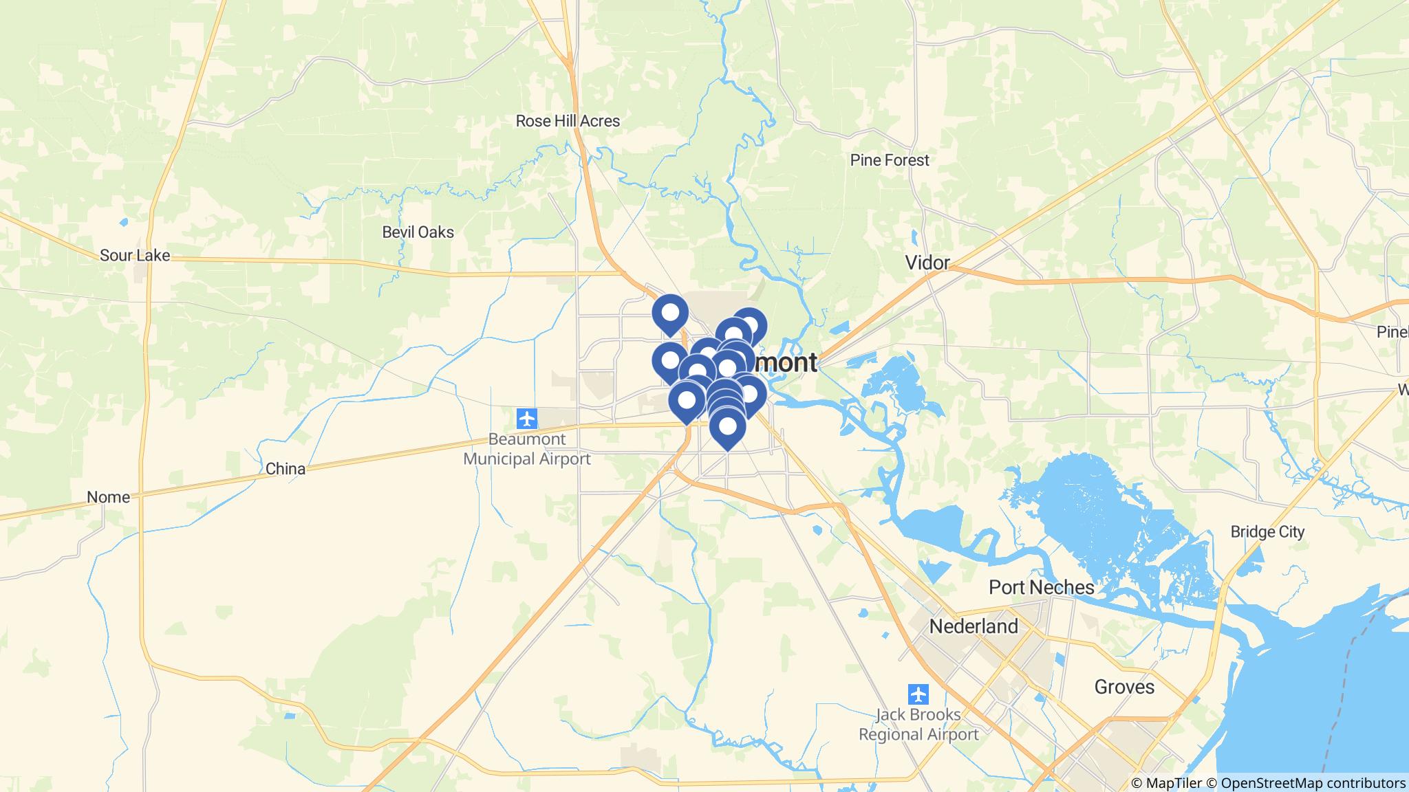Street map of the ATM area