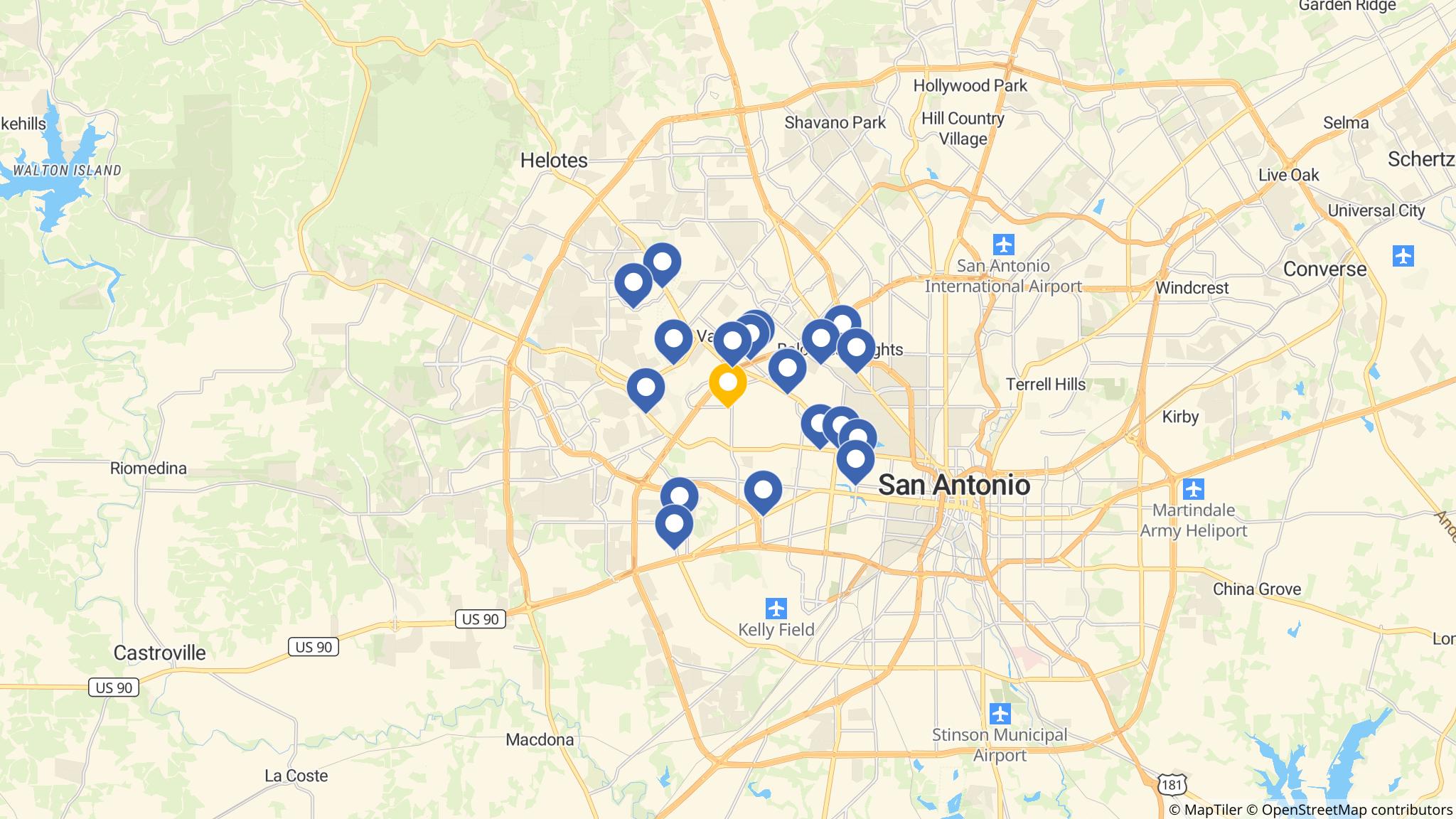 Street map of the ATM area