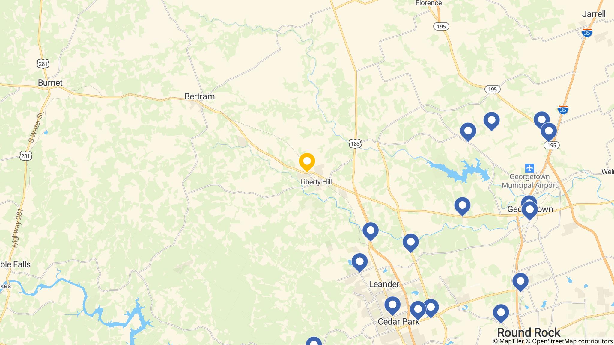 Street map of the ATM area