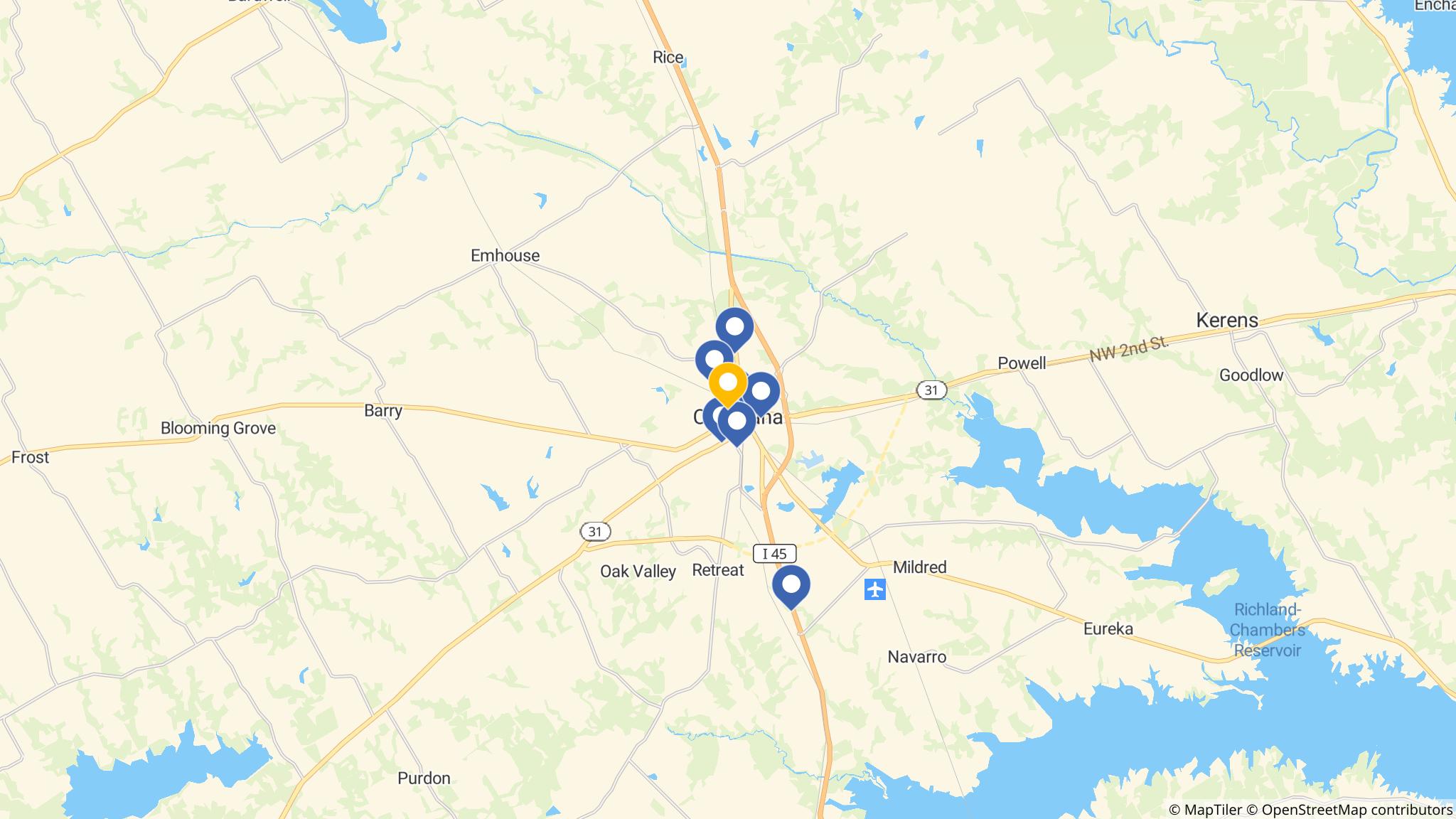 Street map of the ATM area
