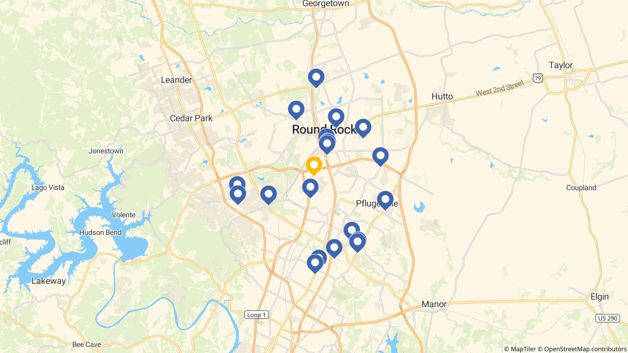 Street map of the ATM area