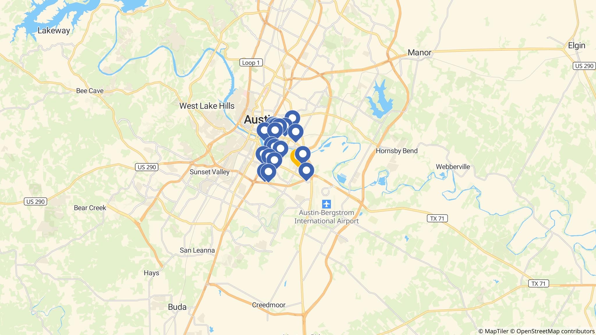 Street map of the ATM area