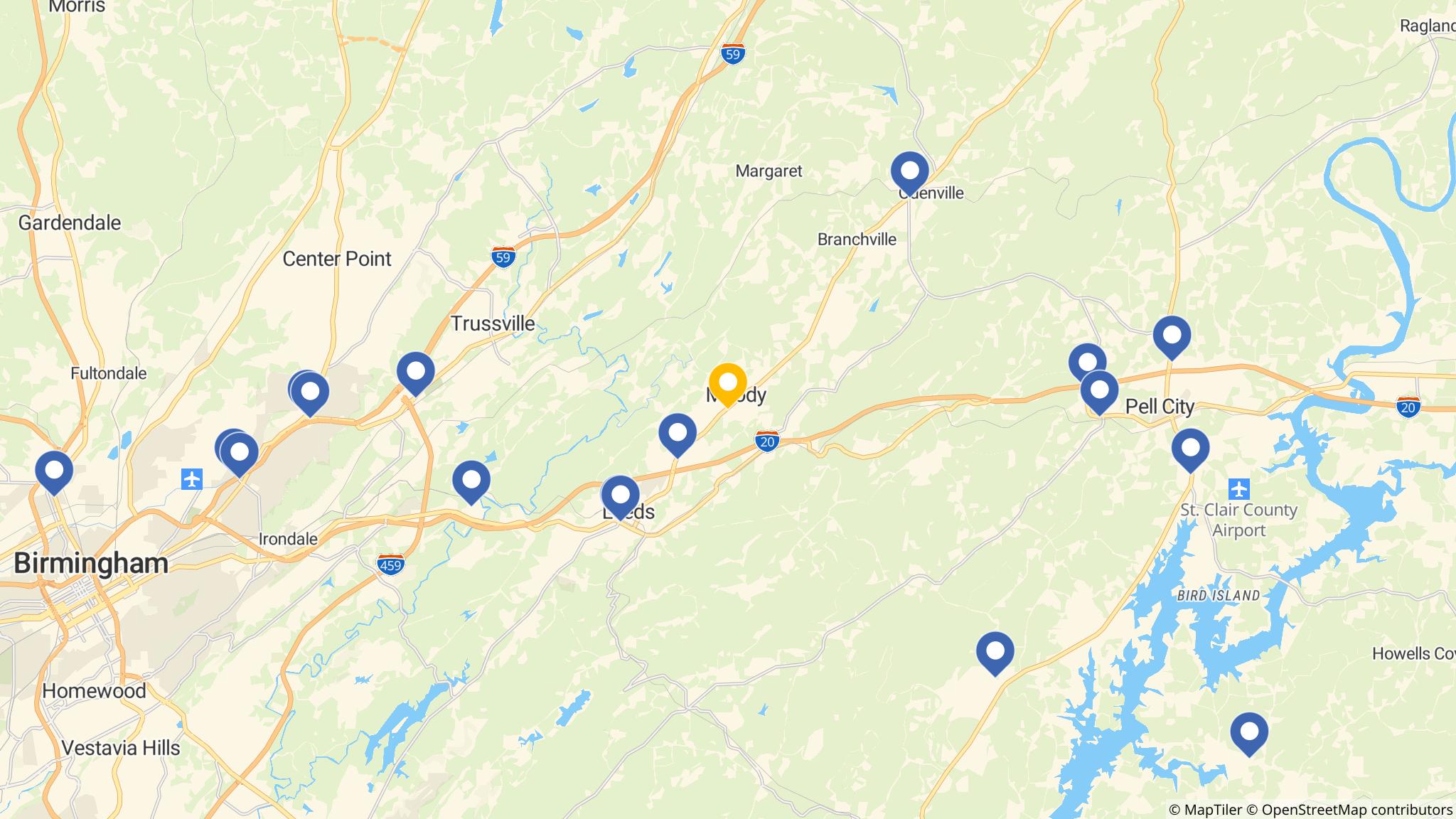 Street map of the ATM area