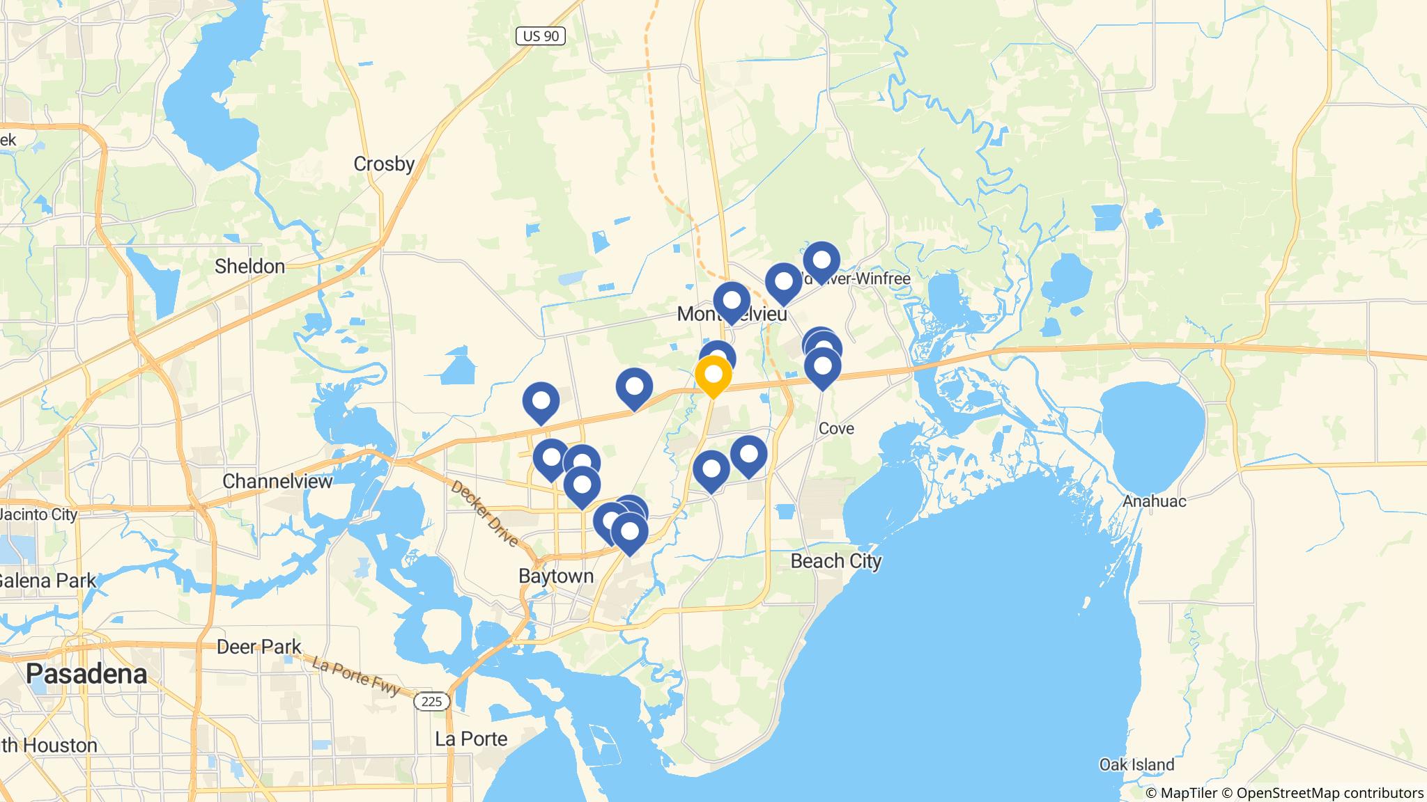 Street map of the ATM area