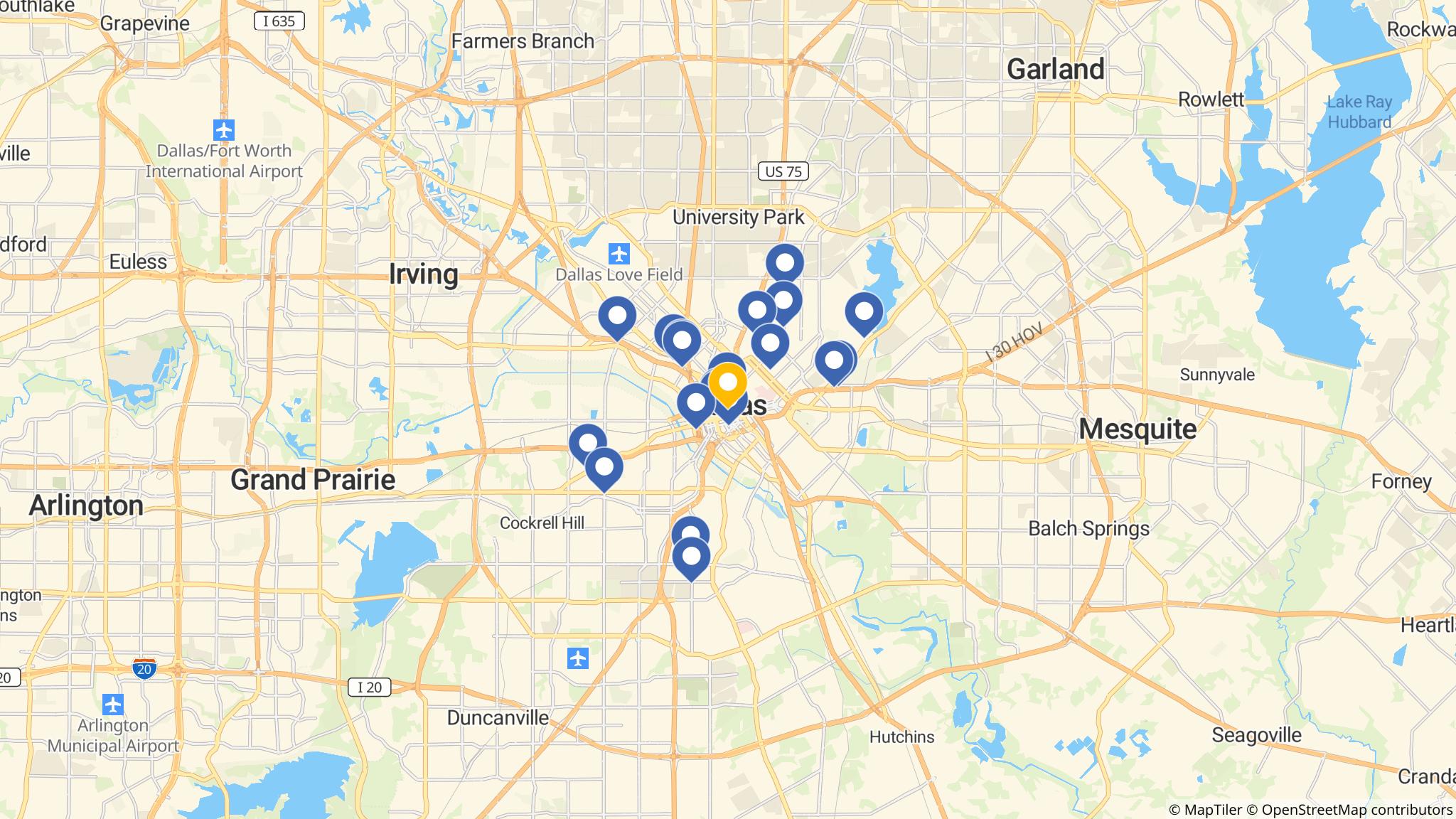 Street map of the ATM area