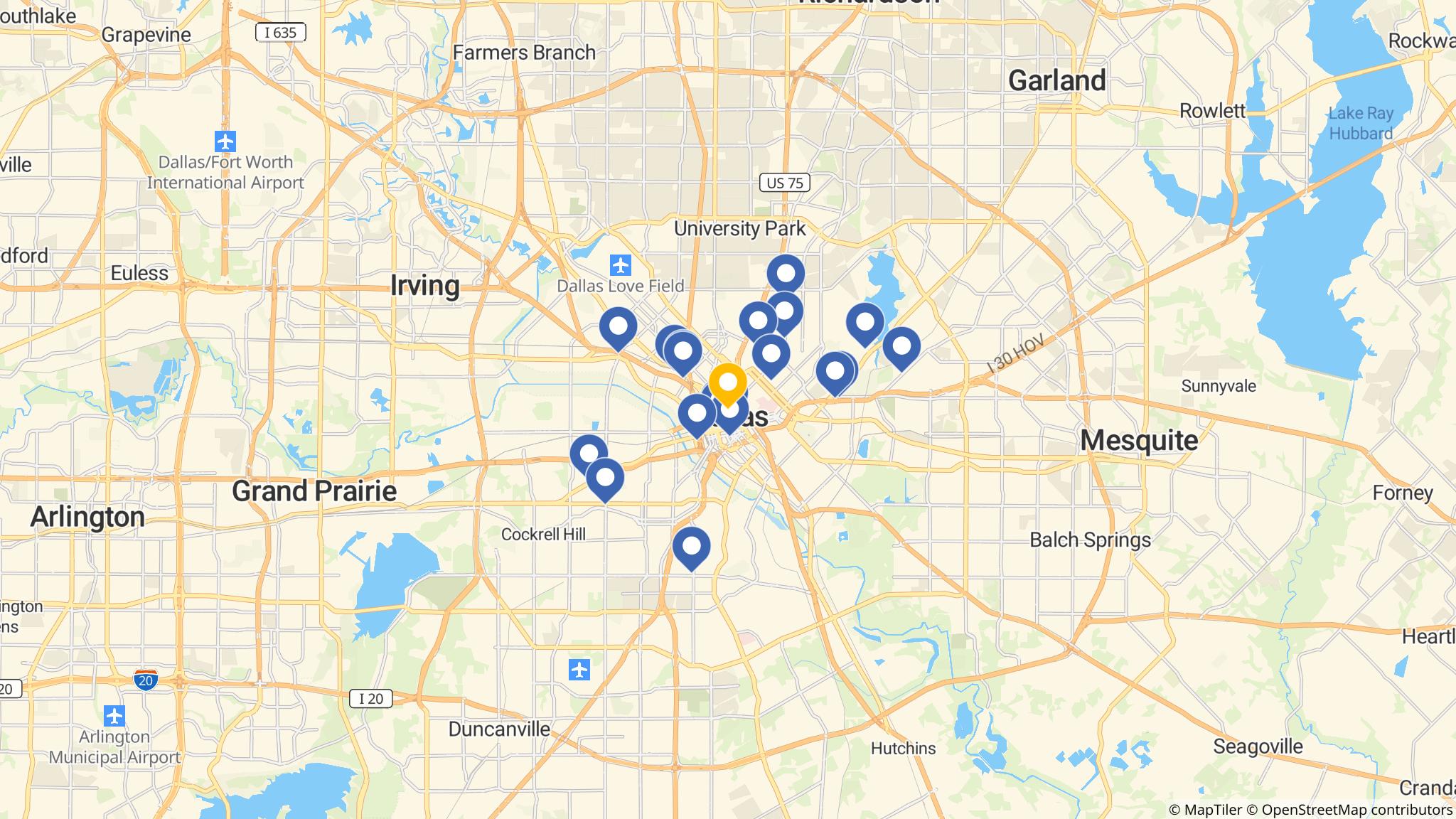 Street map of the ATM area