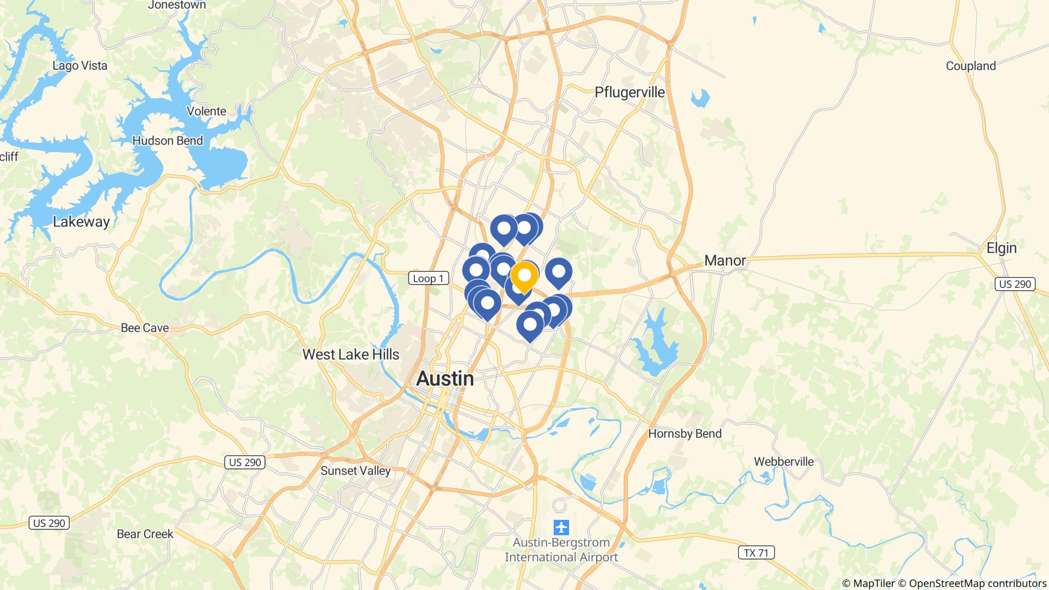 Street map of the ATM area