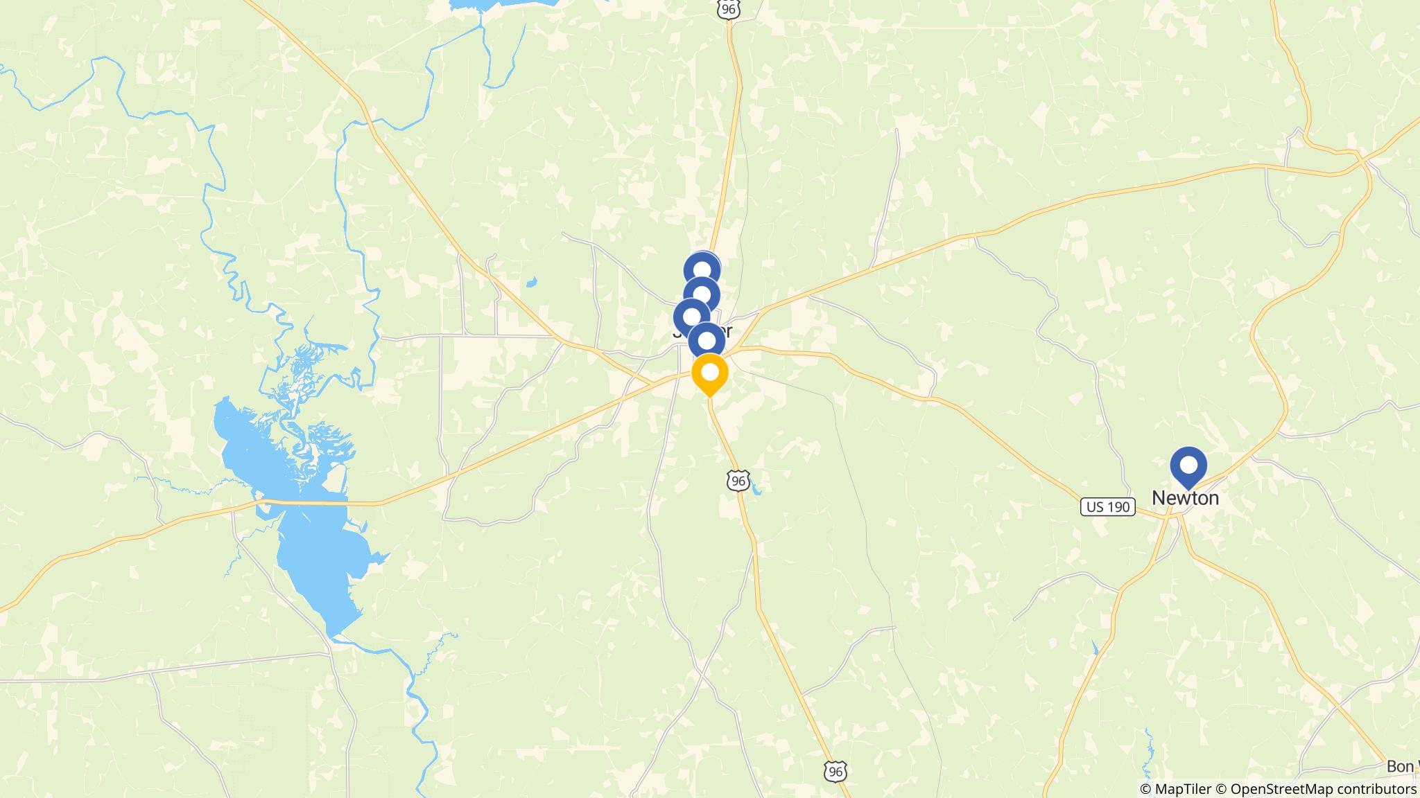 Street map of the ATM area