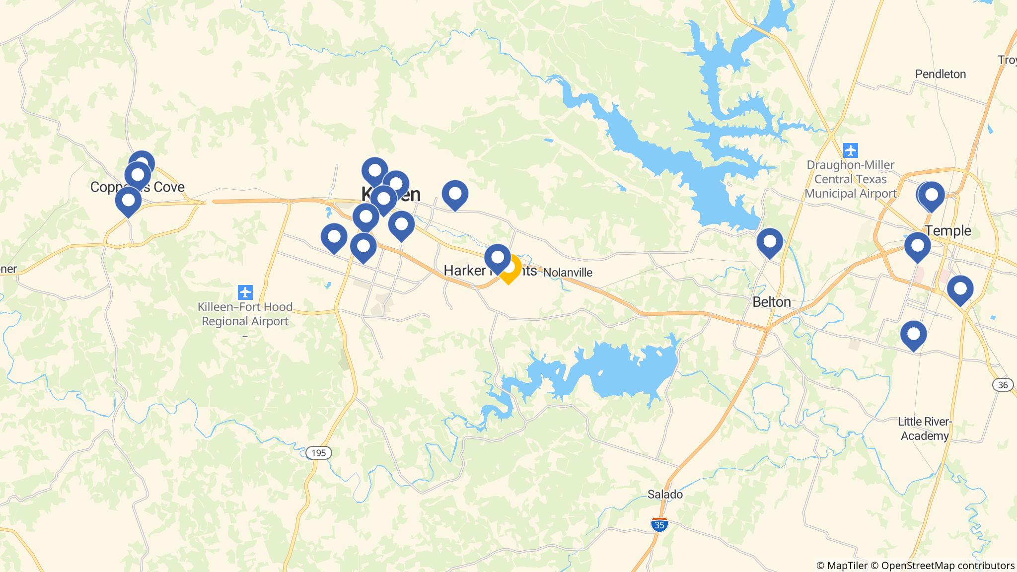 Street map of the ATM area