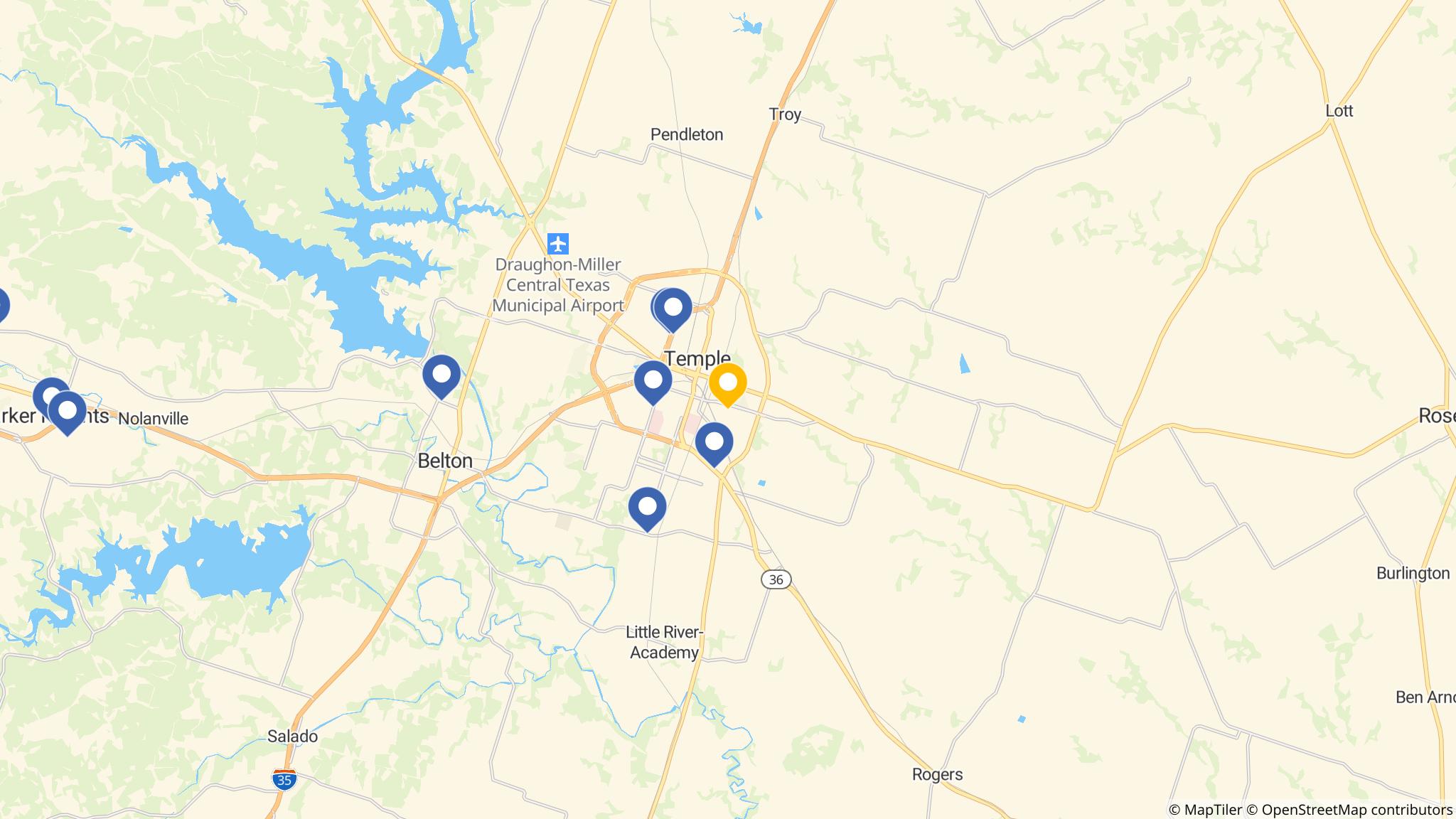 Street map of the ATM area