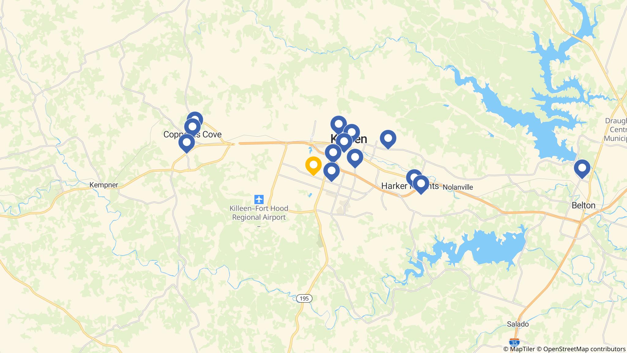 Street map of the ATM area