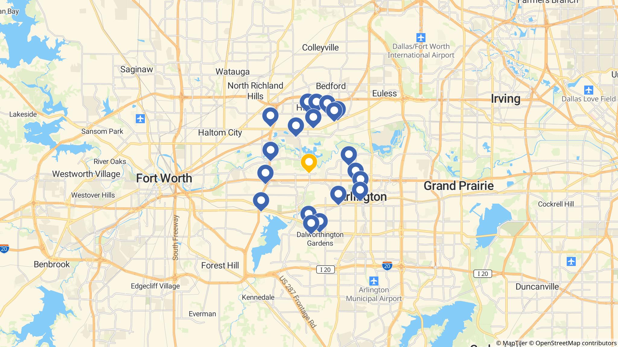 Street map of the ATM area