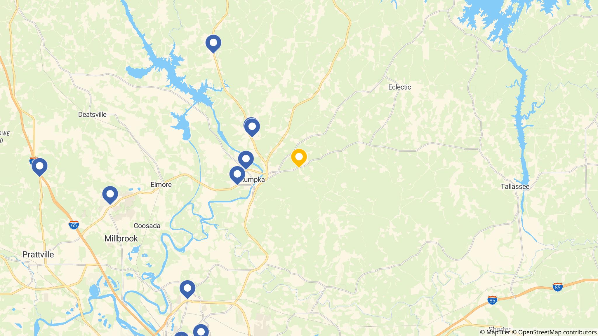 Street map of the ATM area