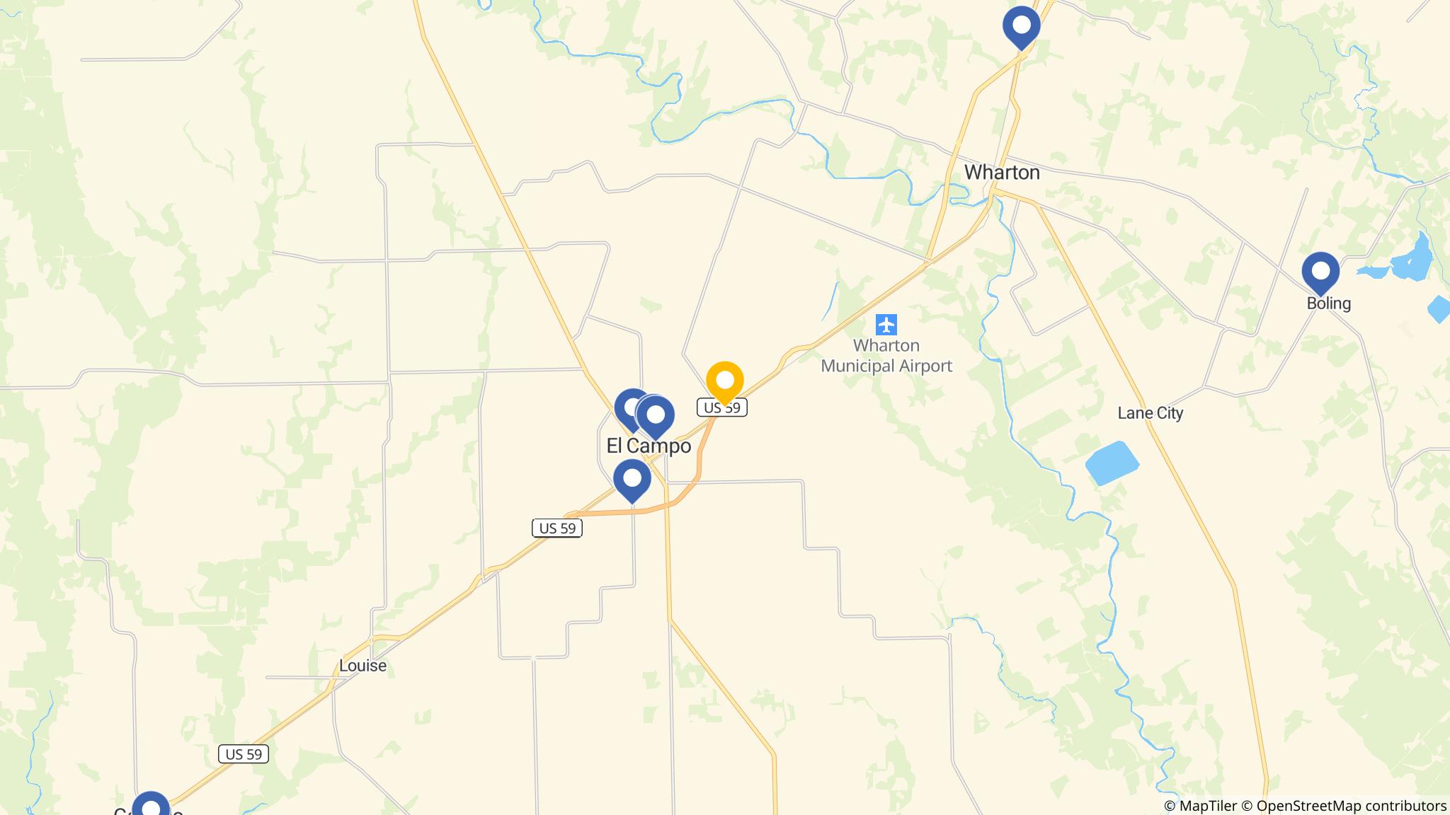 Street map of the ATM area